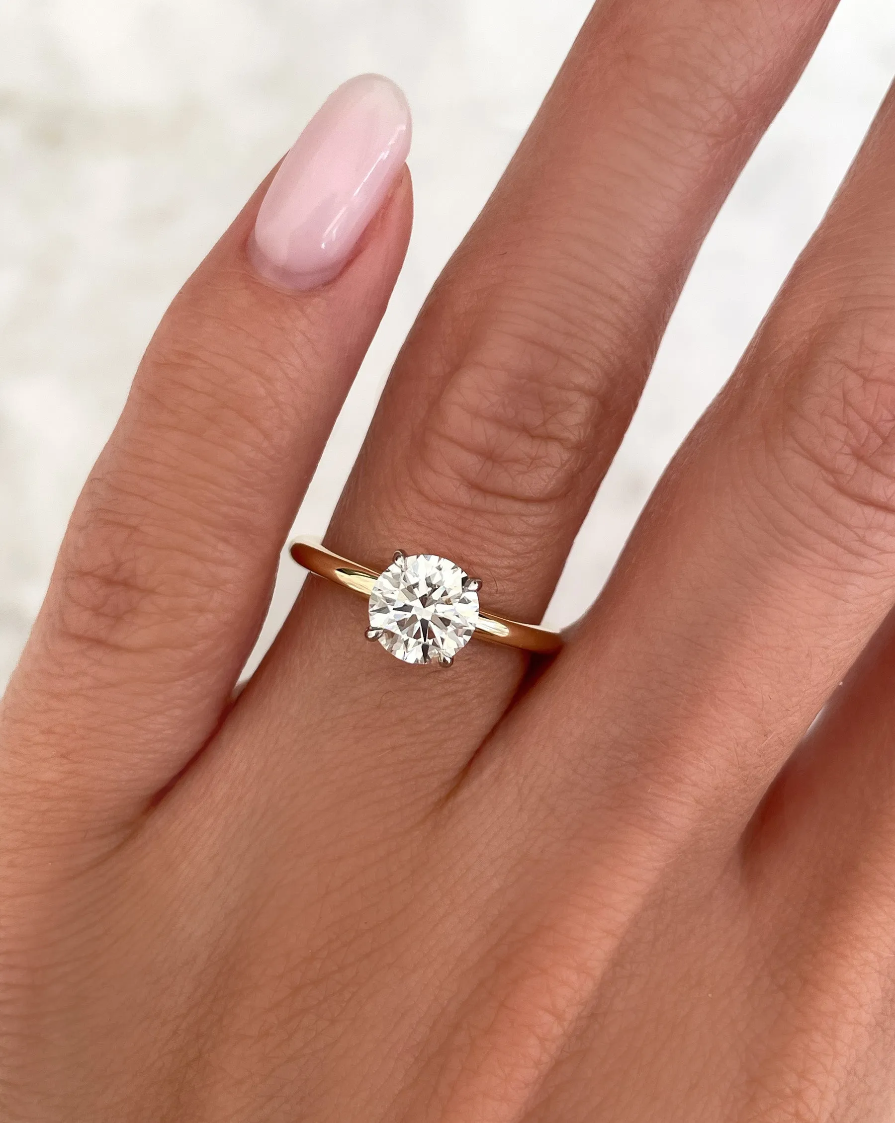 1.15 Lab Grown Round Cloud Solitaire