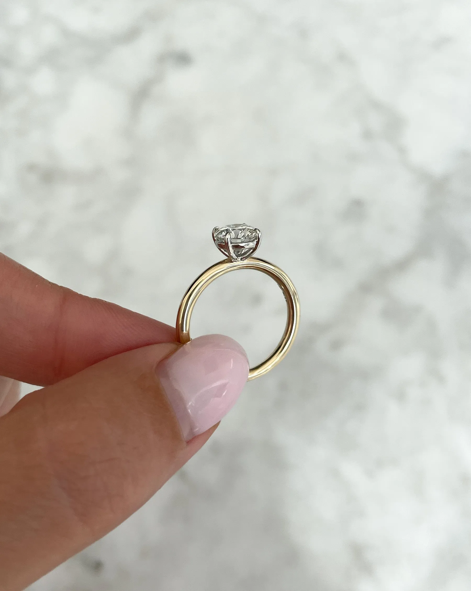 1.15 Lab Grown Round Cloud Solitaire