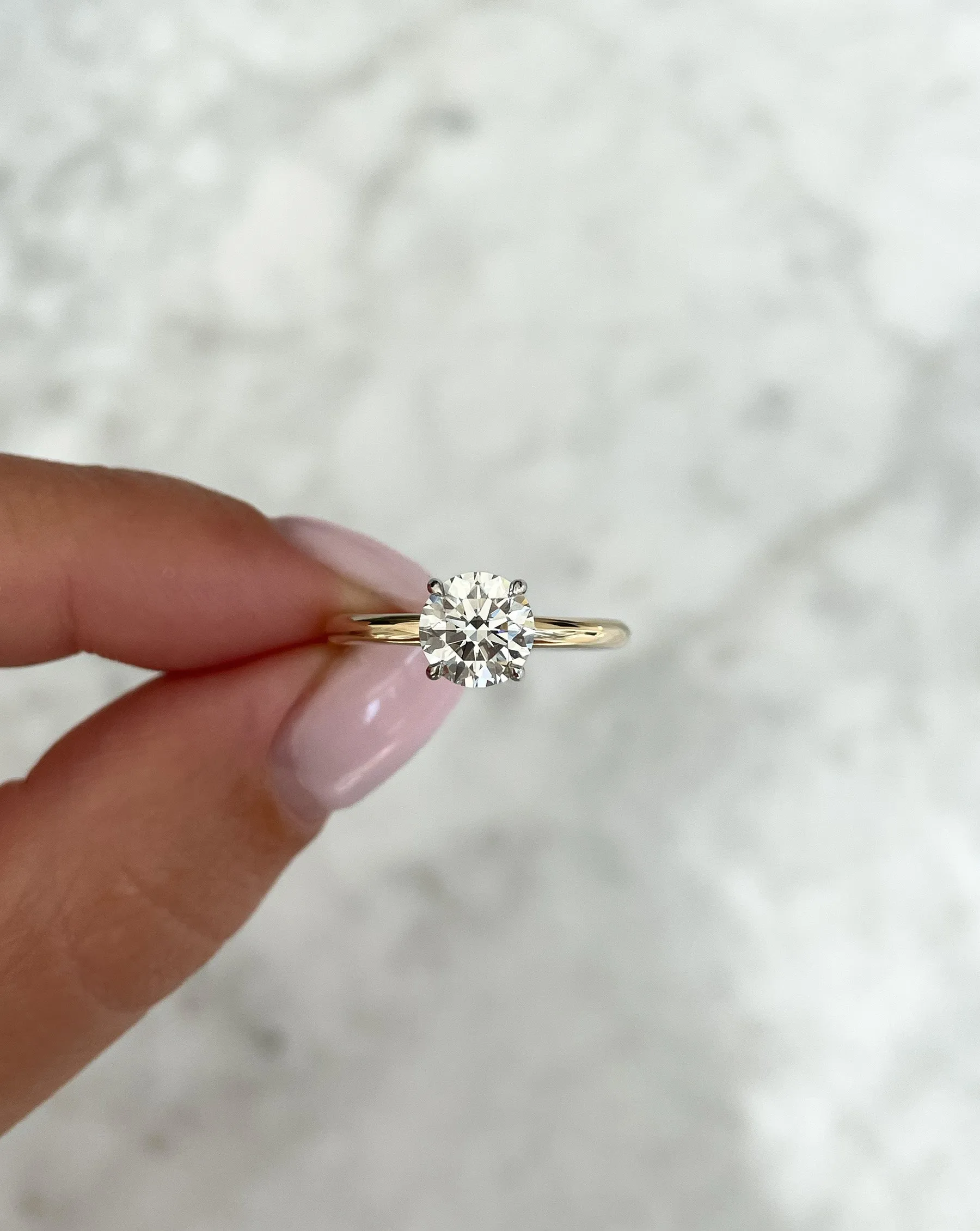 1.15 Lab Grown Round Cloud Solitaire