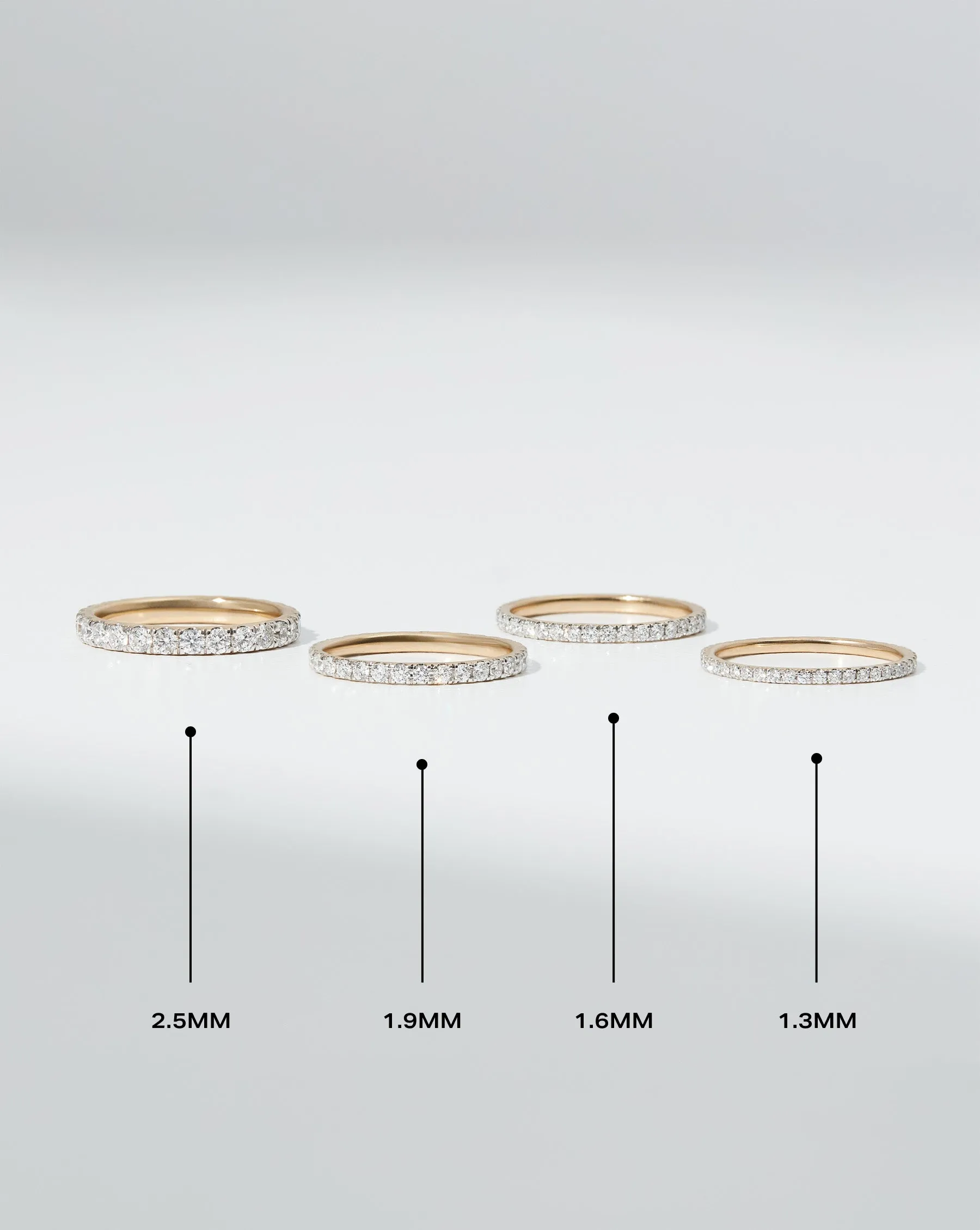 1.3 mm Perfect Pavé Diamond Ring