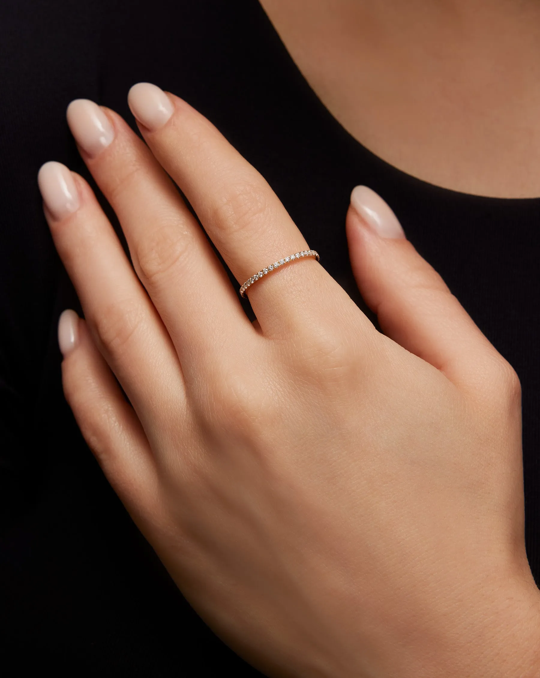1.3 mm Perfect Pavé Diamond Ring