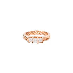 14k Rose Gold and Moissanite 'Maree' Eternity Knot Ring