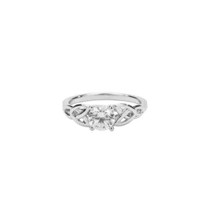 14k White Gold Certified Lab Grown 1.06 ct Diamond Trinity Ring
