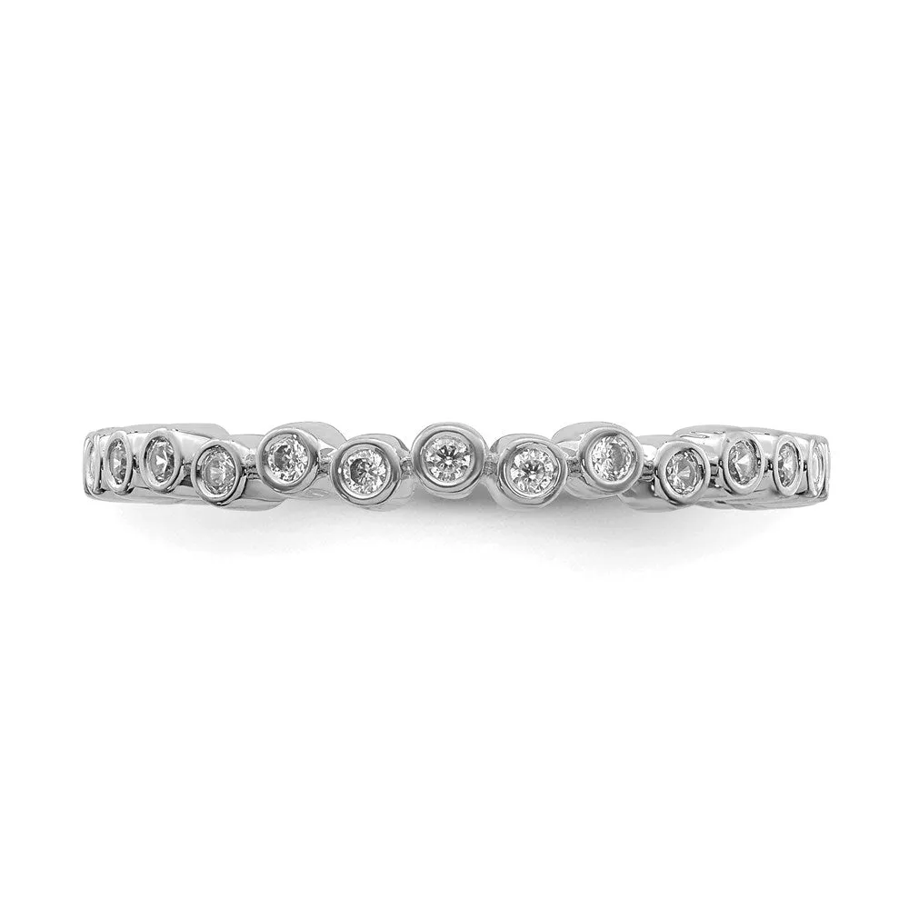 14k White Gold Stackable Expressions Diamond Ring | SK2098