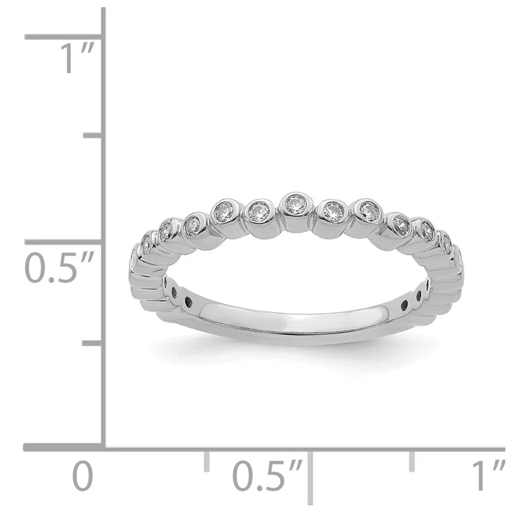 14k White Gold Stackable Expressions Diamond Ring | SK2098