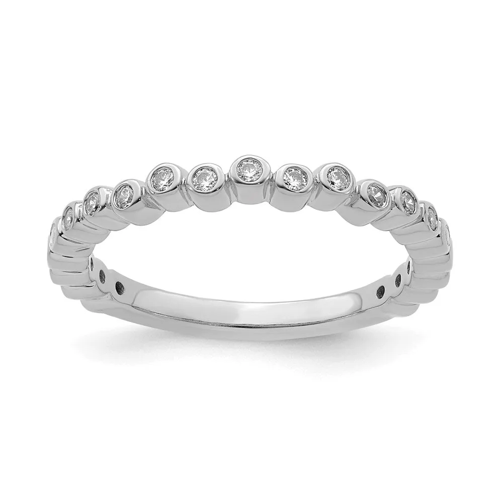 14k White Gold Stackable Expressions Diamond Ring | SK2098