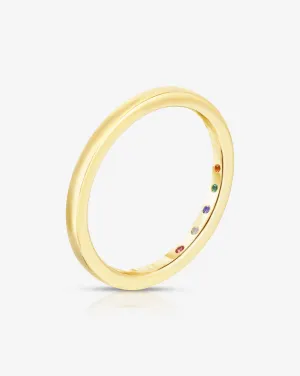 1.5 mm Band with Birthstone