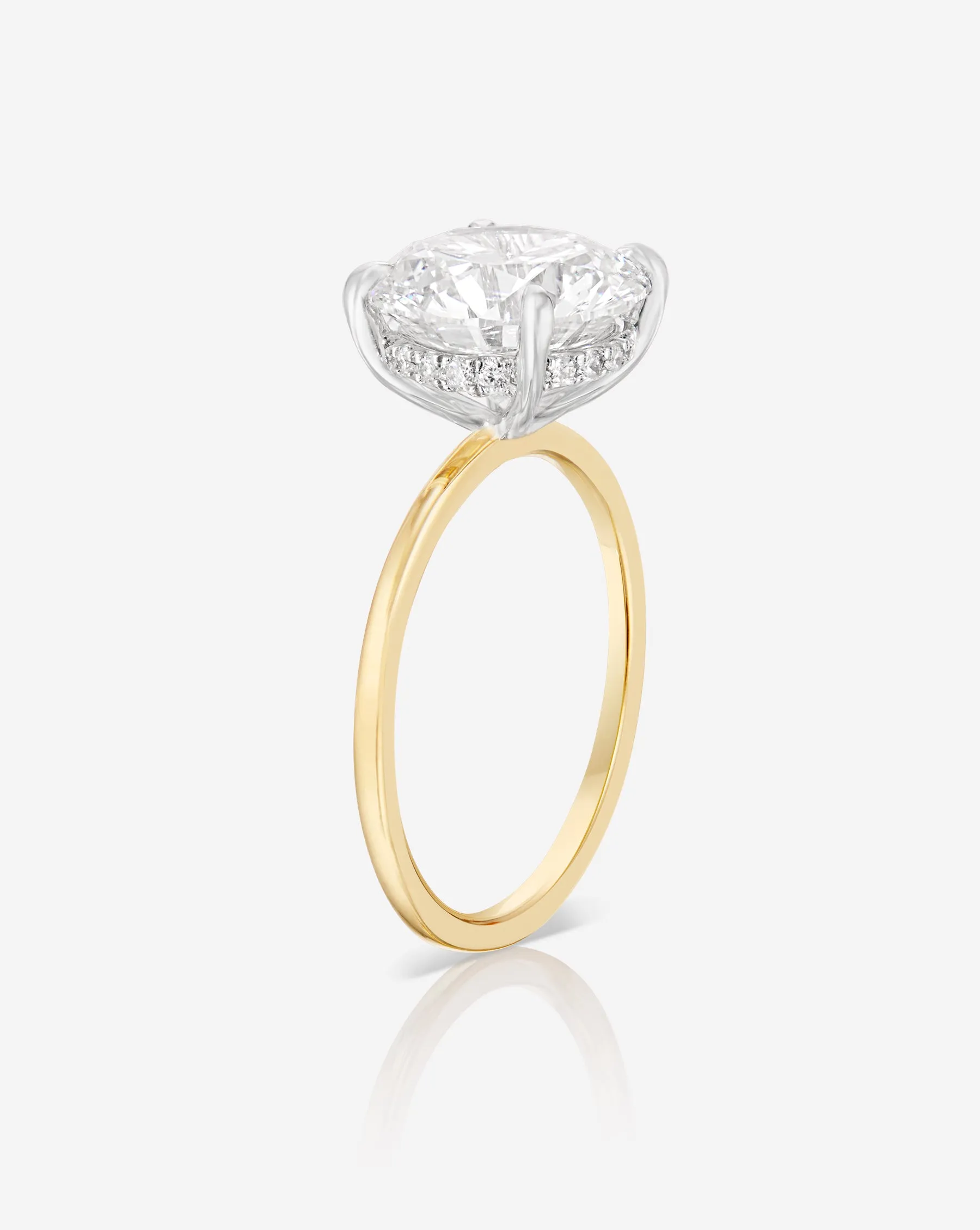 3.01 Lab Grown Round Brilliant Whisper Thin® Hidden Halo