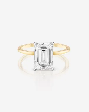 3.10 Lab Grown Emerald Whisper Thin® Hidden Halo
