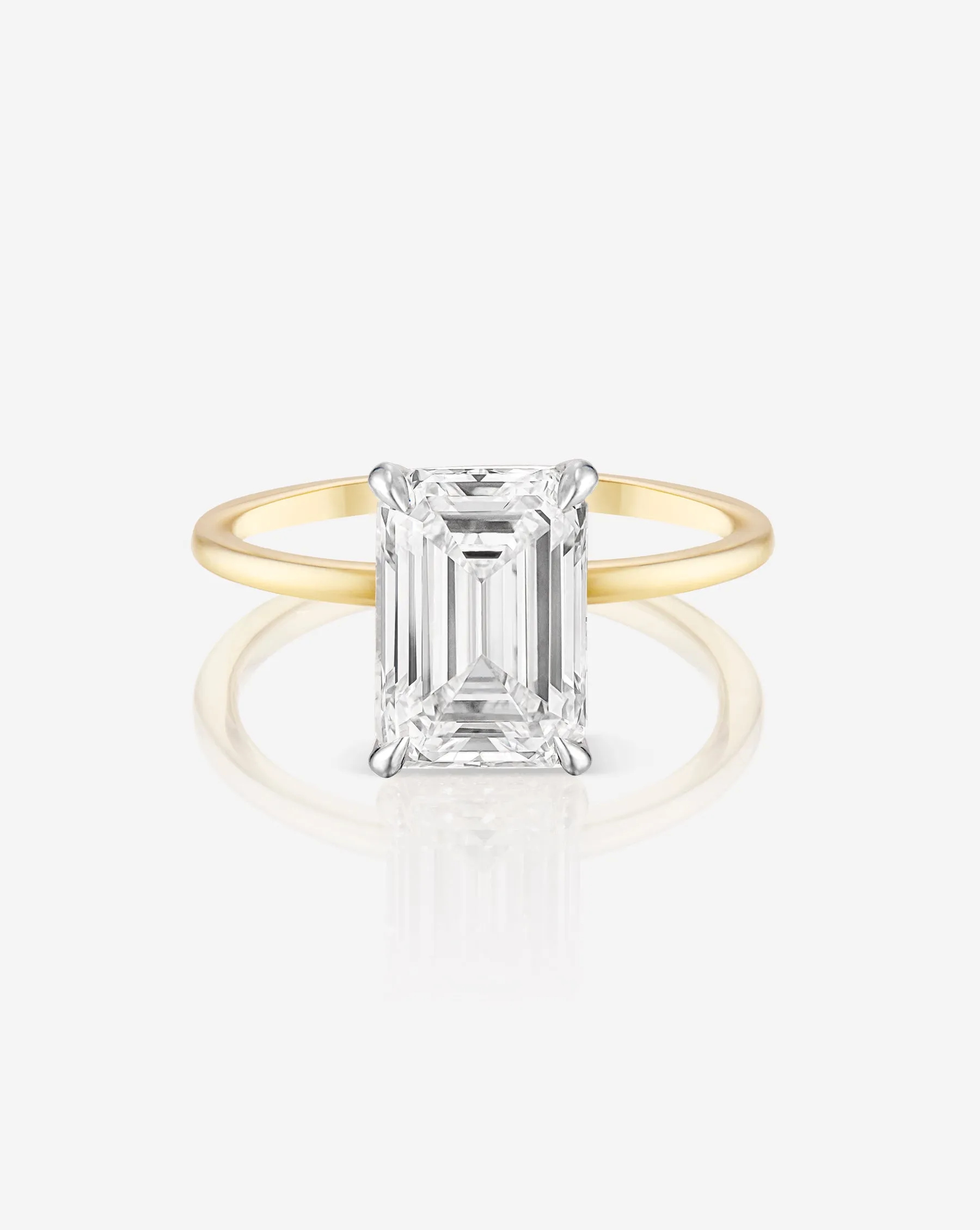 3.10 Lab Grown Emerald Whisper Thin® Hidden Halo
