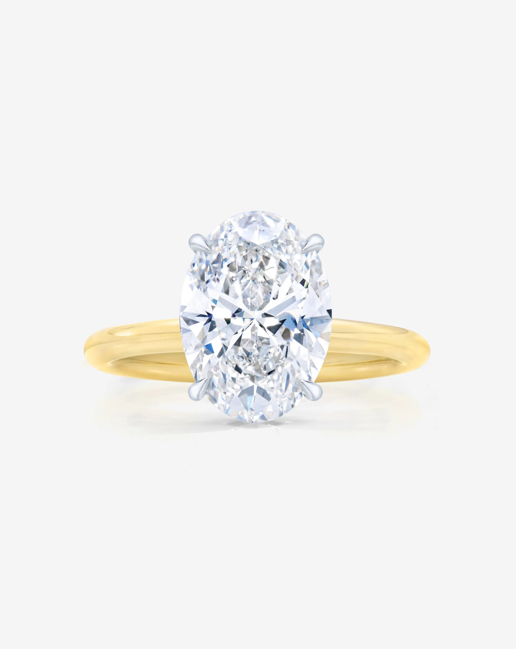 3.49 Lab Grown Oval Cloud Solitaire