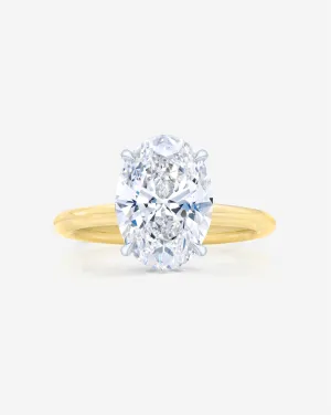 3.49 Lab Grown Oval Cloud Solitaire