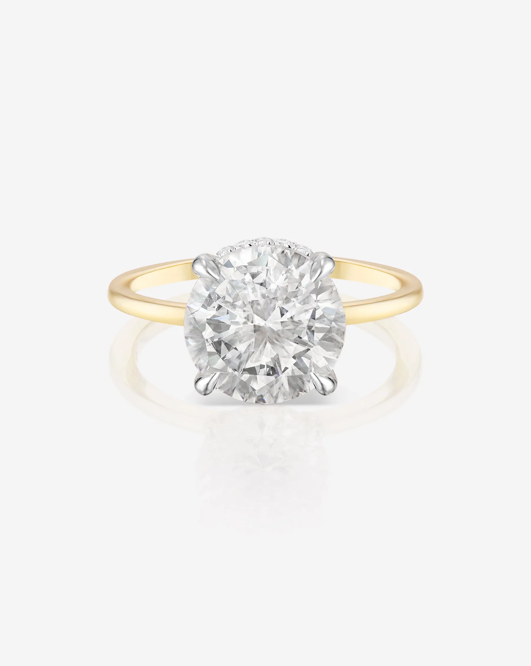 3.51 Lab Grown Round Brilliant Whisper Thin® Hidden Halo