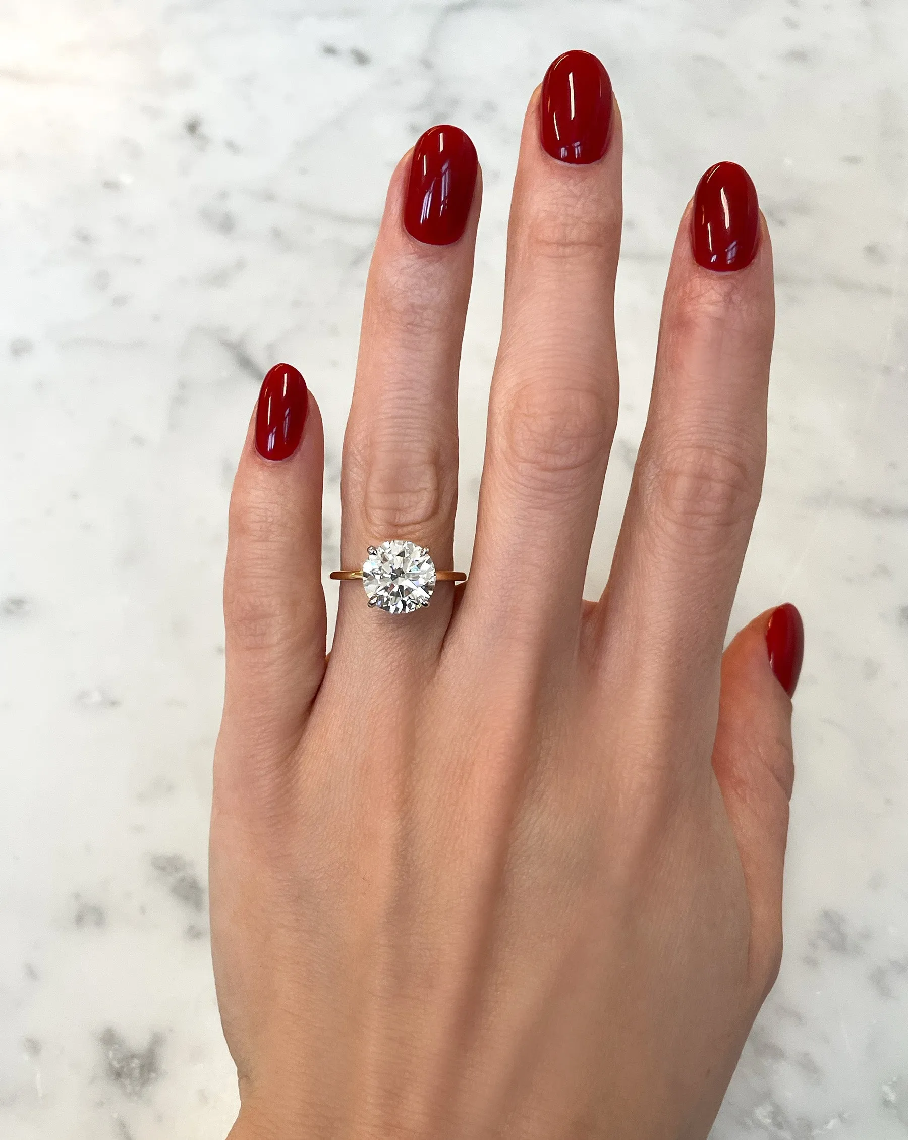 3.51 Lab Grown Round Brilliant Whisper Thin® Hidden Halo