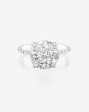 4.01 Lab Grown Round Brilliant Whisper Thin® Pavé