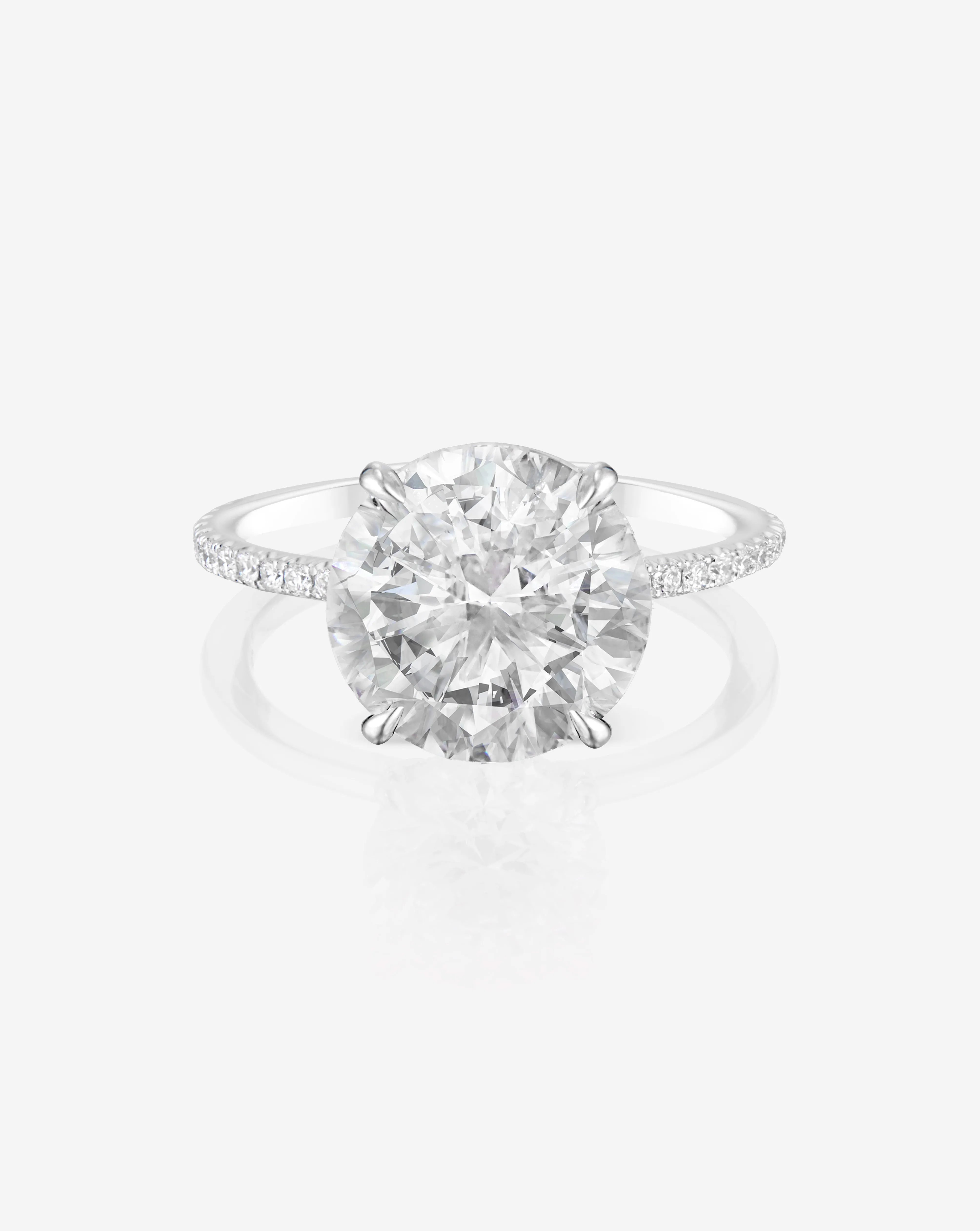 4.01 Lab Grown Round Brilliant Whisper Thin® Pavé