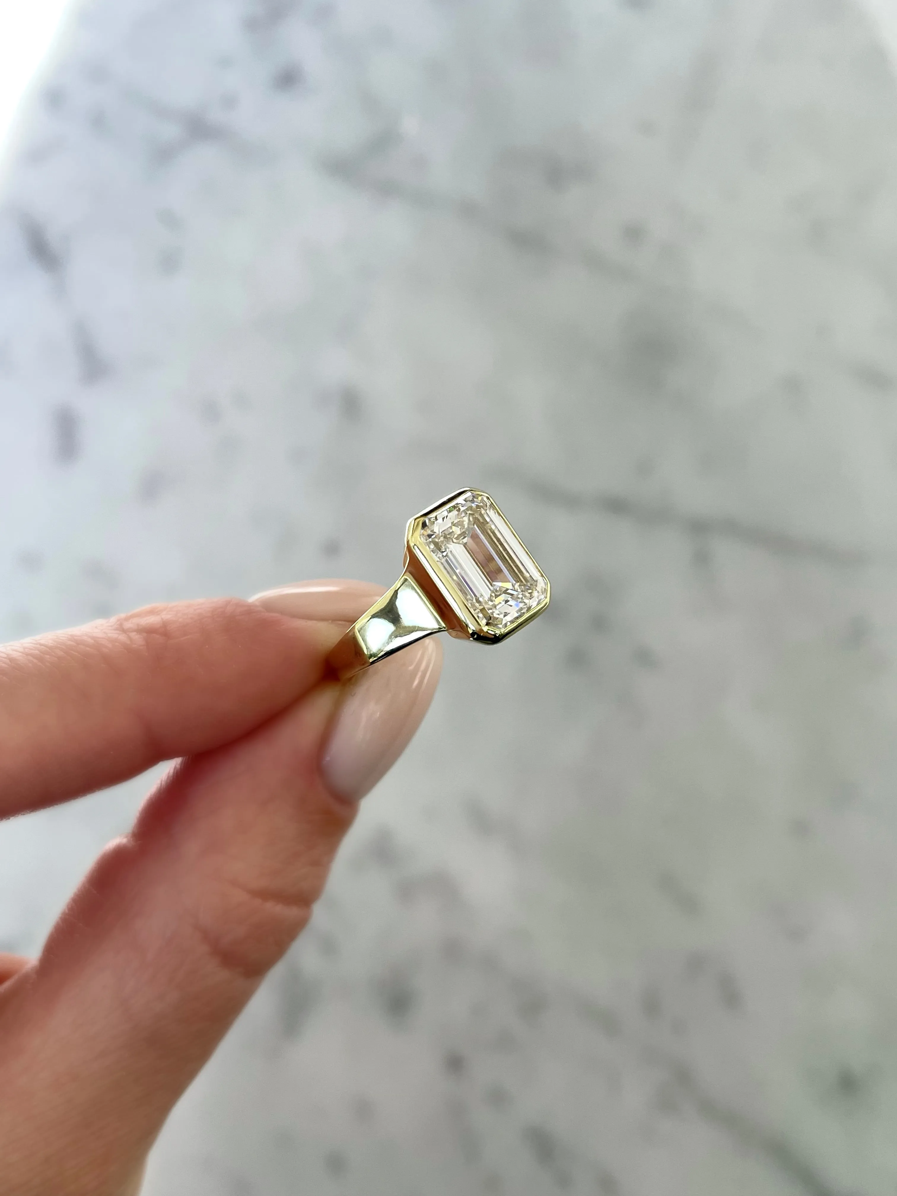 4.03 Lab Grown Emerald Paragon Bezel