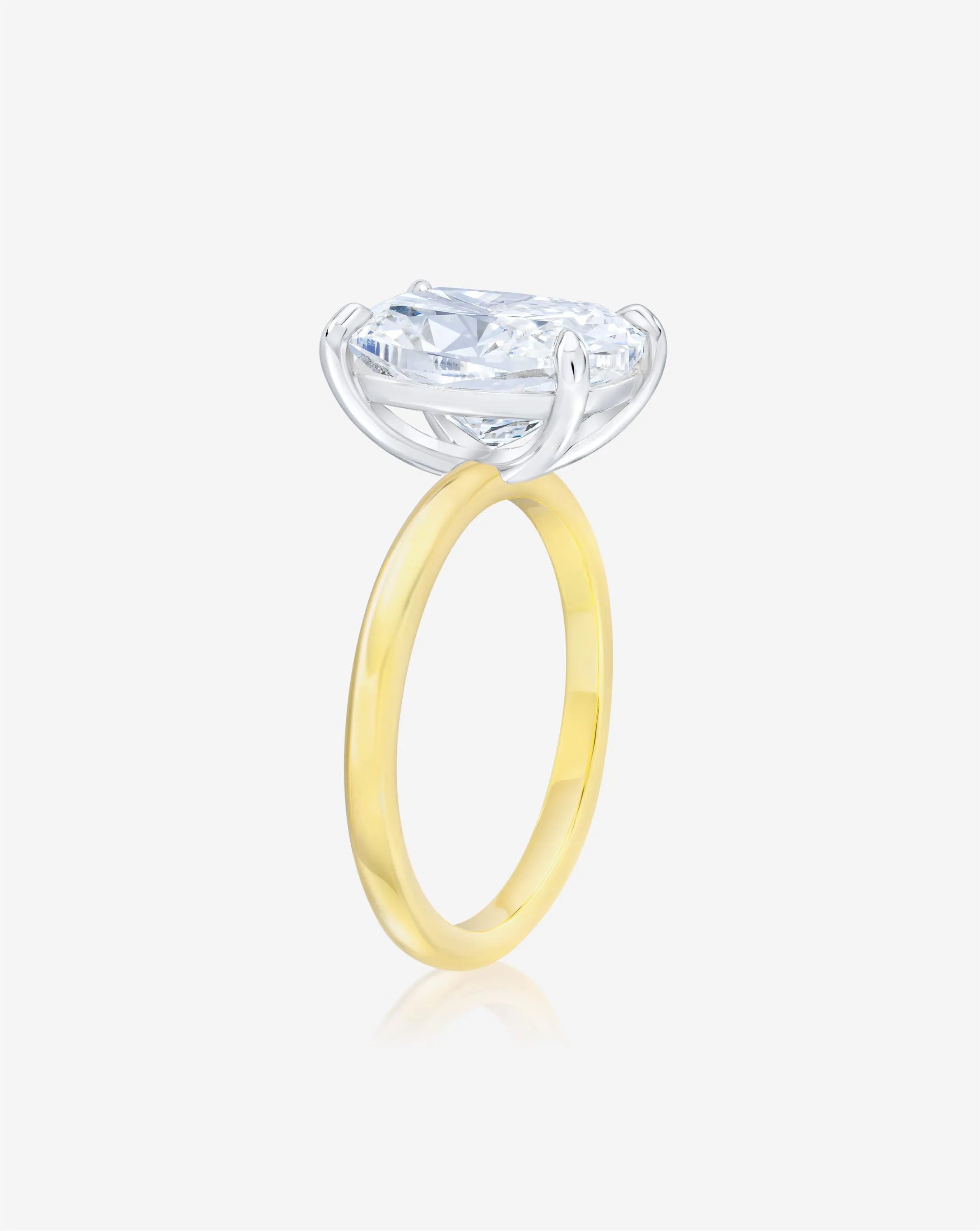 4.08 Lab Grown Cushion Cloud Solitaire