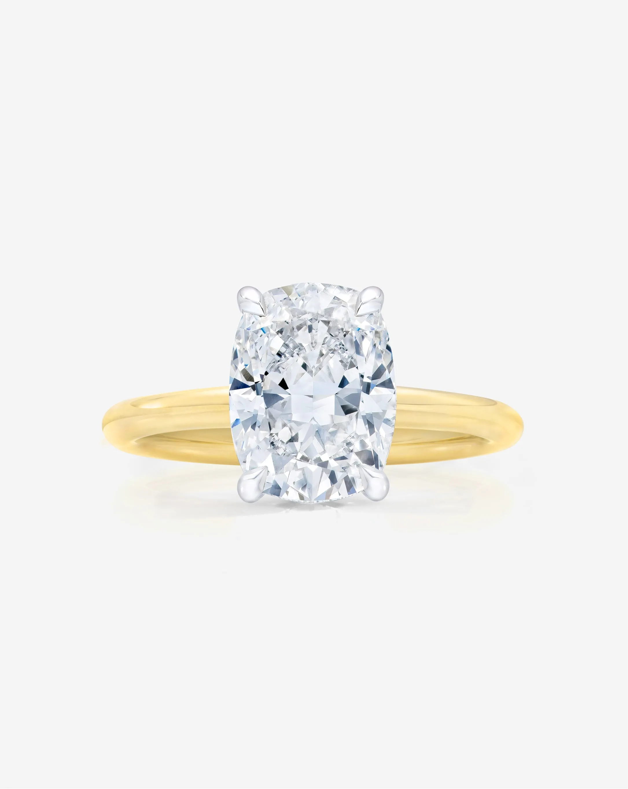 4.08 Lab Grown Cushion Cloud Solitaire