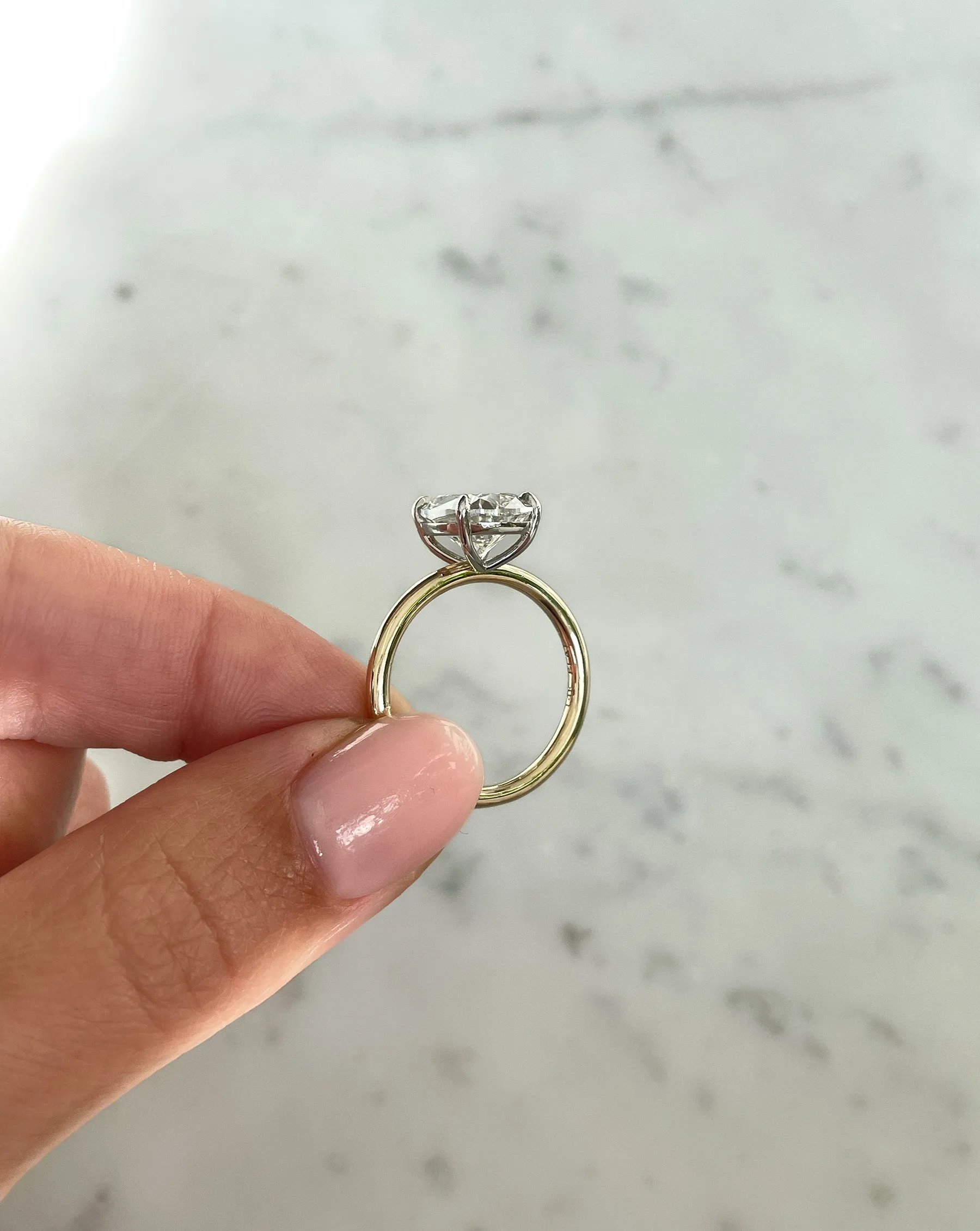 4.08 Lab Grown Cushion Cloud Solitaire