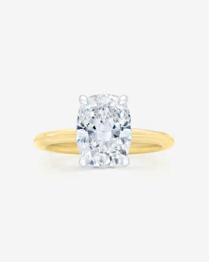 4.08 Lab Grown Cushion Cloud Solitaire