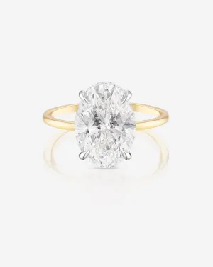 4.11 Lab Grown Oval Whisper Thin® Hidden Halo