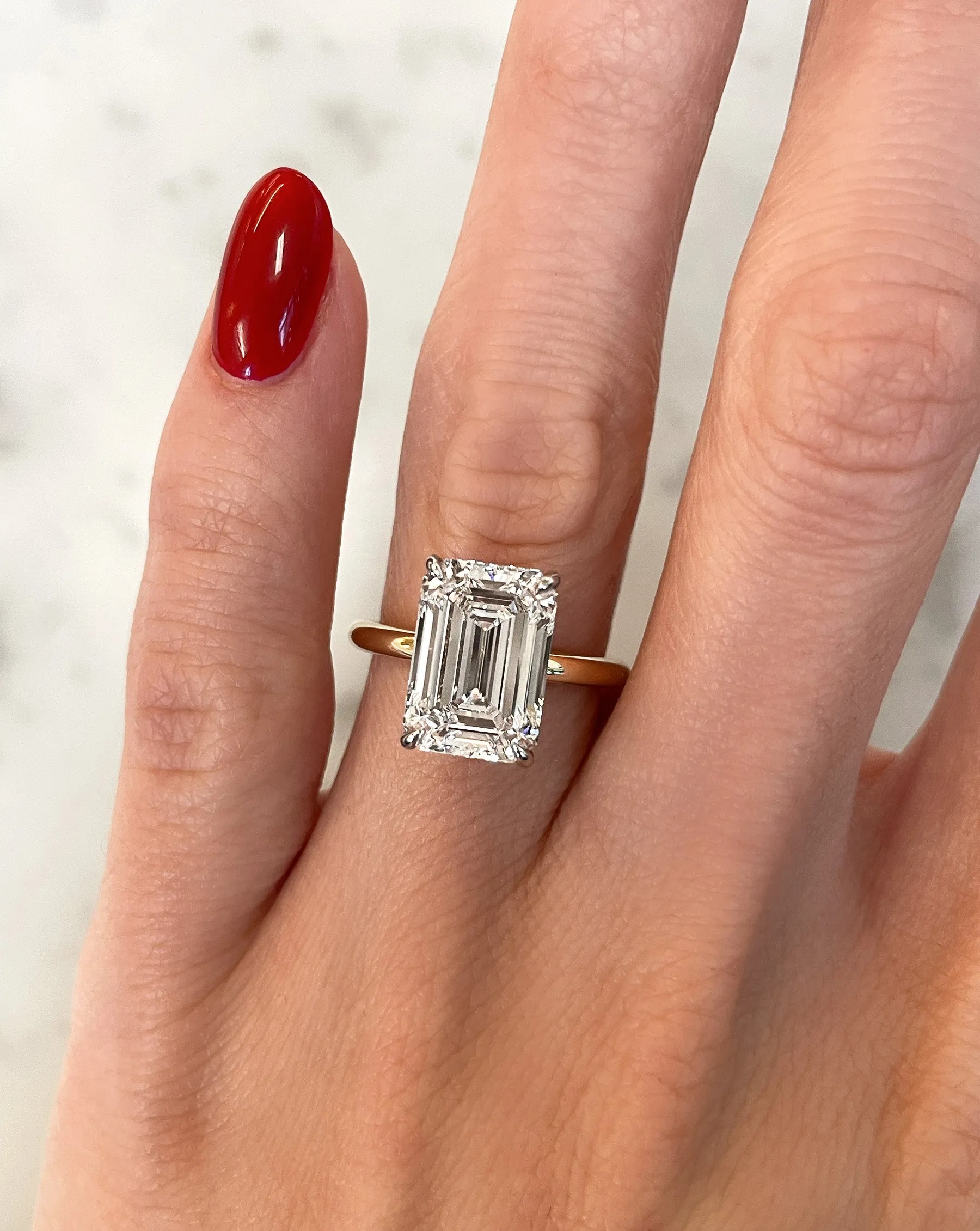 5.03 Lab Grown Emerald Cloud Solitaire