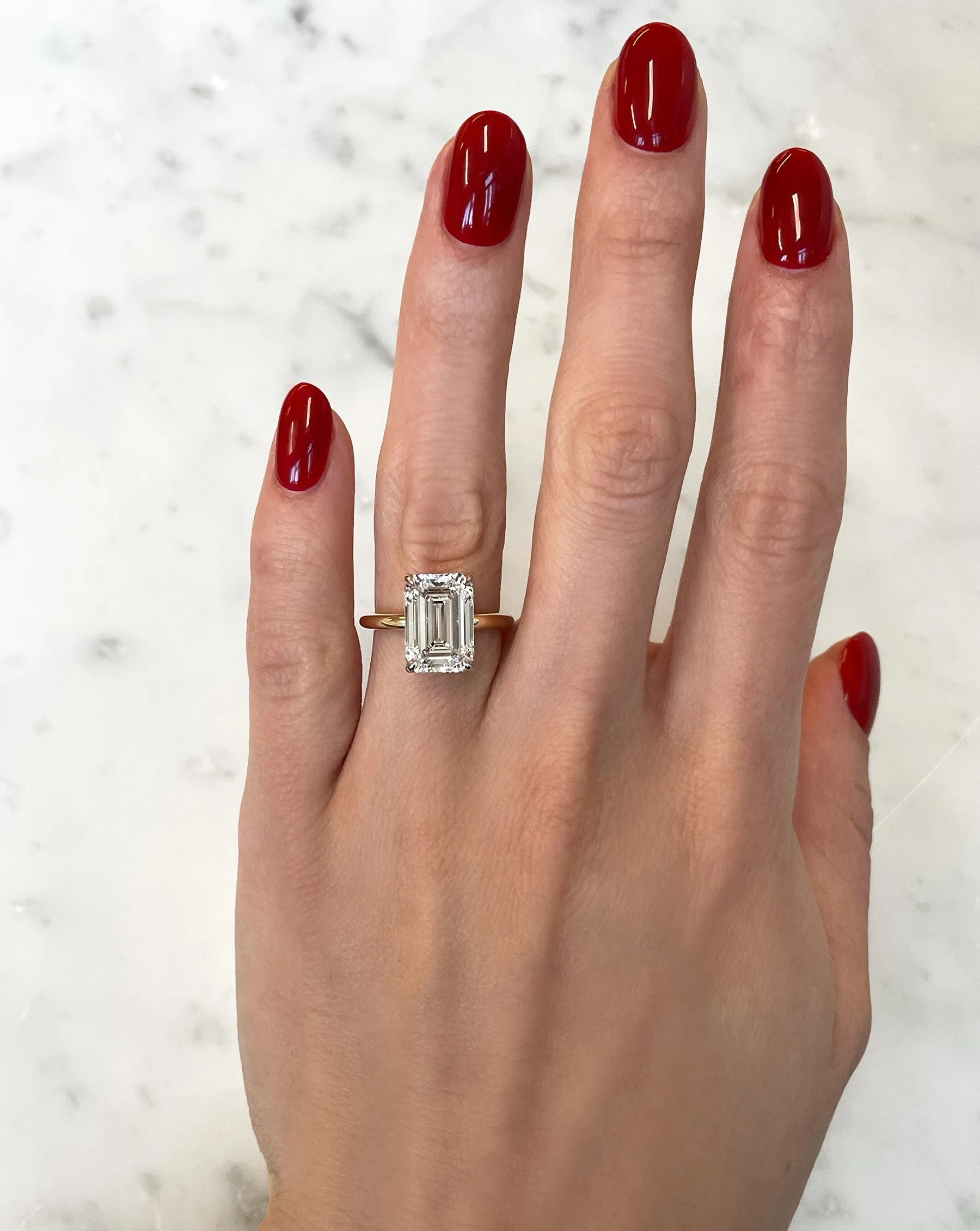 5.03 Lab Grown Emerald Cloud Solitaire