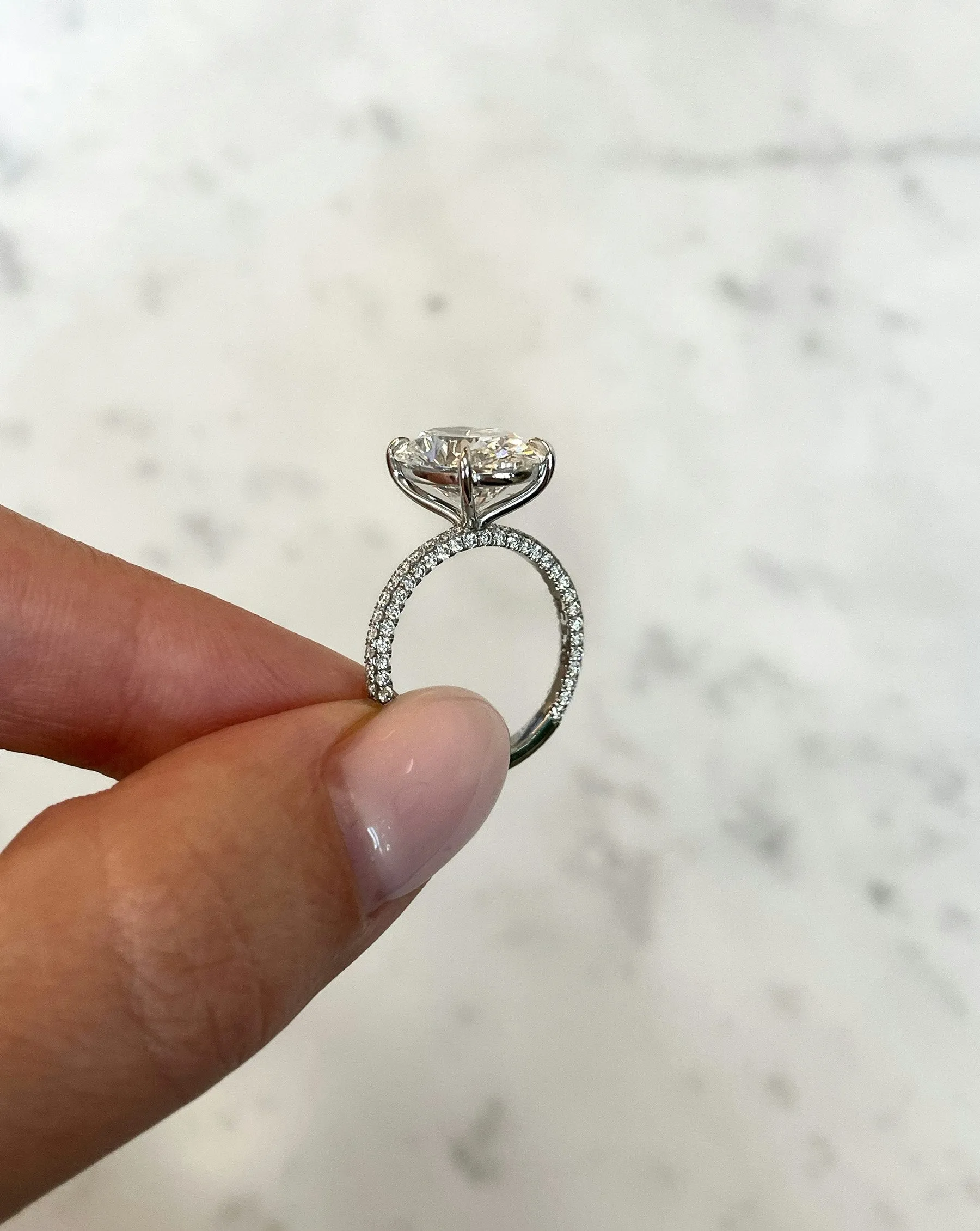 5.09 Lab Grown Oval Pavé Cloud