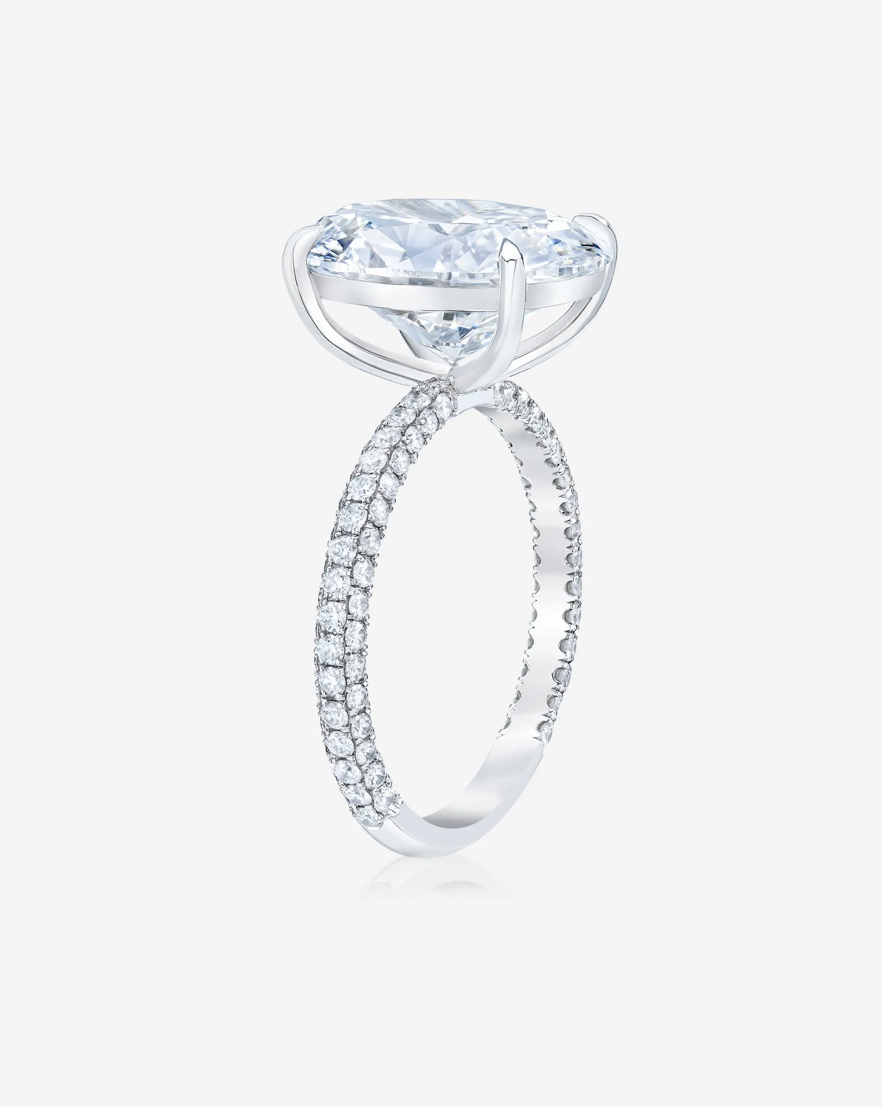5.09 Lab Grown Oval Pavé Cloud