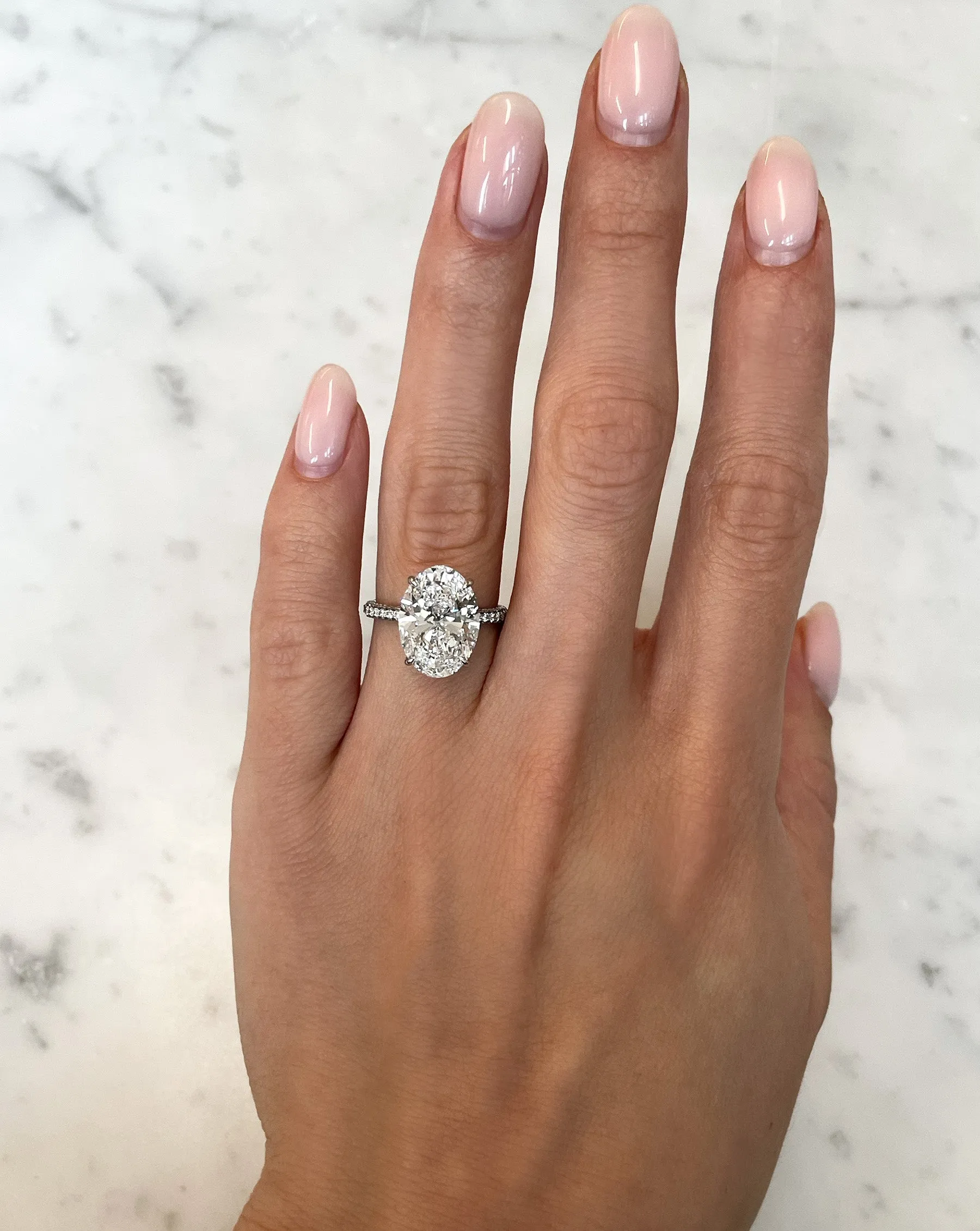 5.09 Lab Grown Oval Pavé Cloud