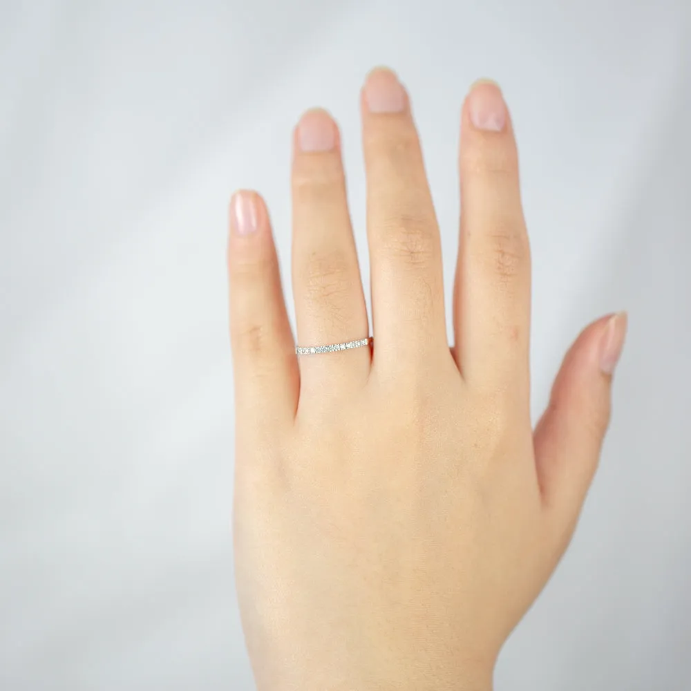 9ct White Gold Eternity Ring with 13 Diamonds