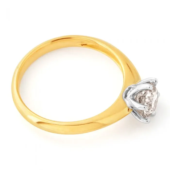 9ct Yellow Gold 1 Carat Australian Diamond Solitaire Ring