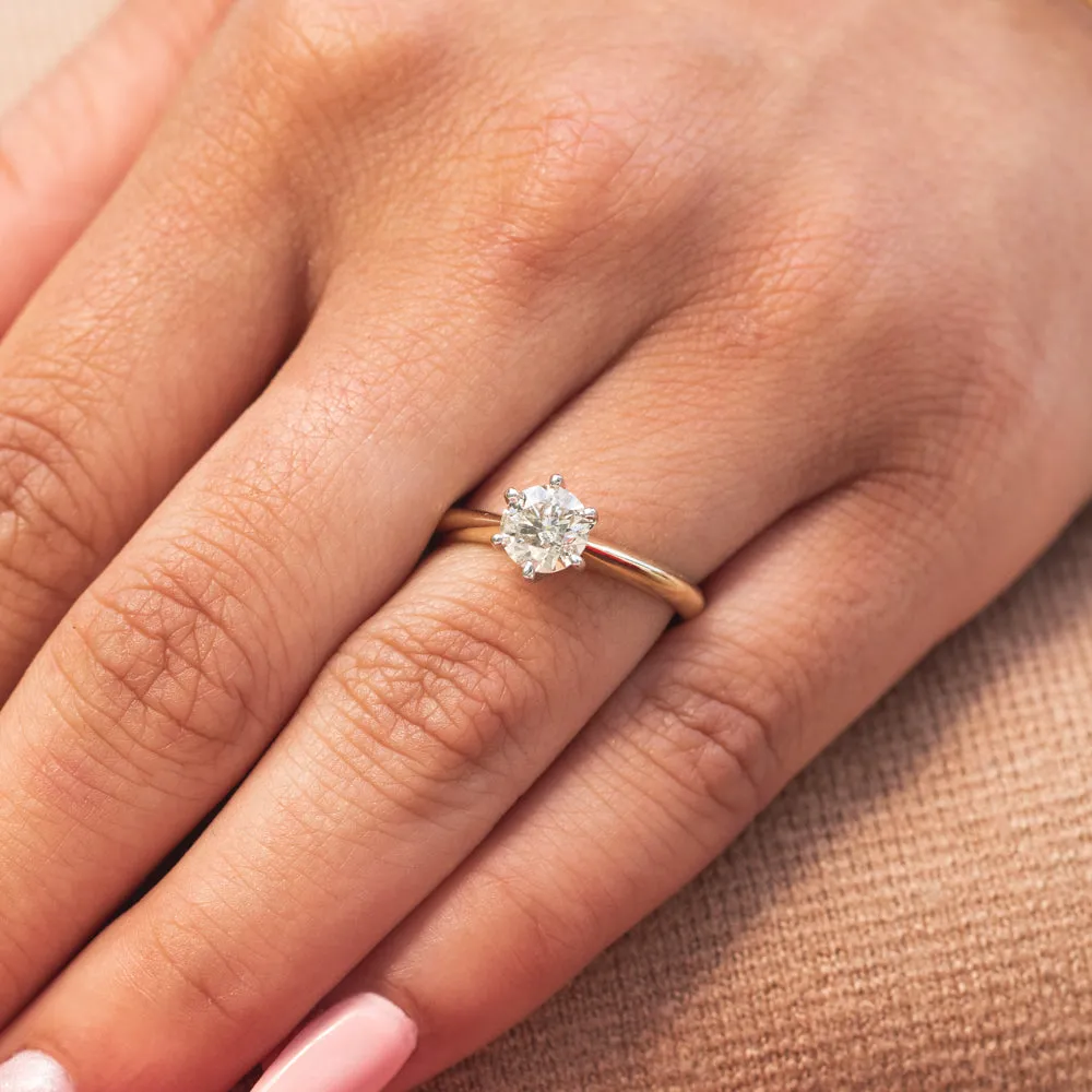 9ct Yellow Gold 1 Carat Australian Diamond Solitaire Ring