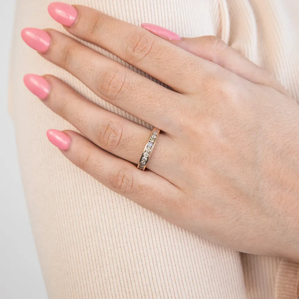 9ct Yellow Gold 1/2 Carat Diamond Ring with 11 Brilliant Diamonds