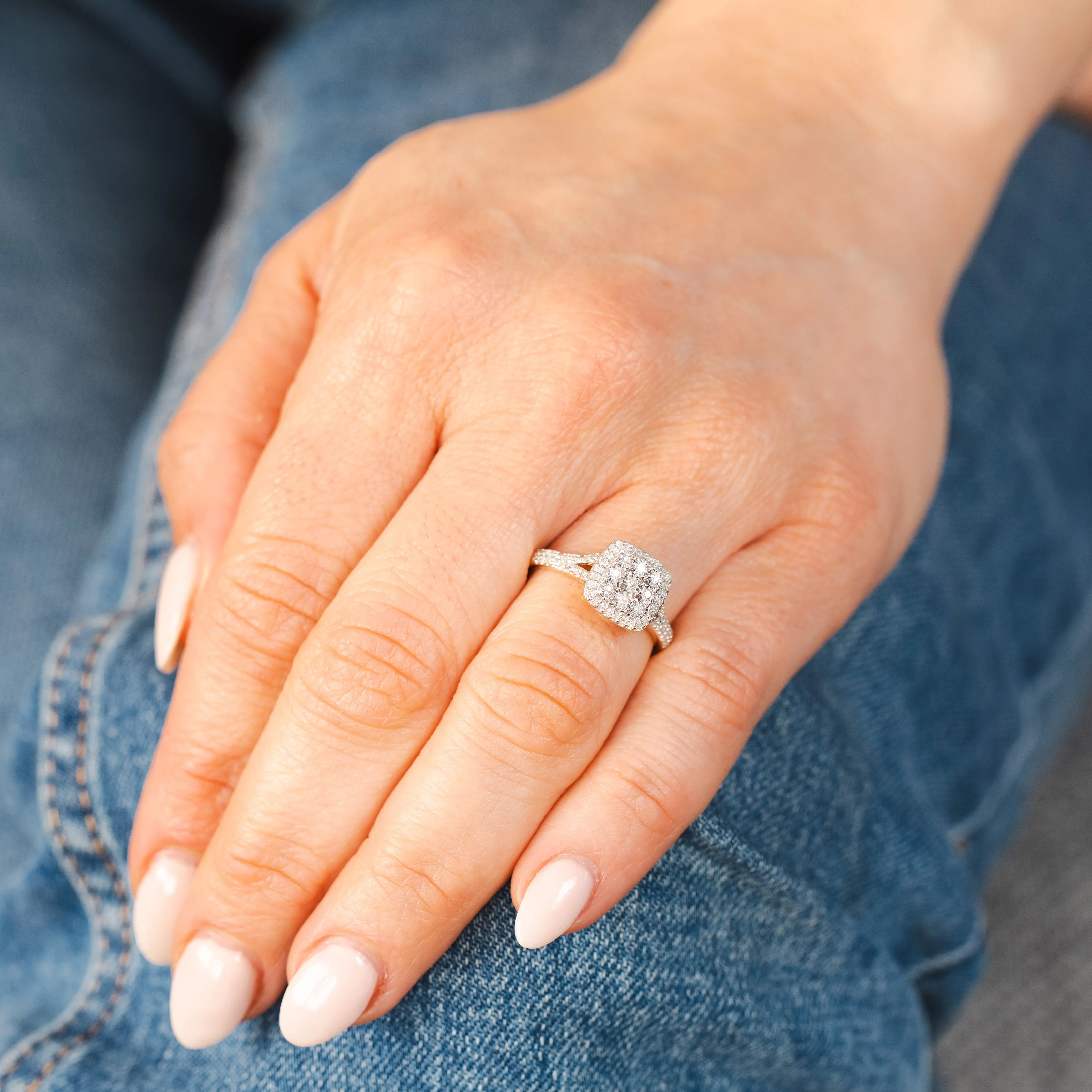 9ct Yellow Gold 1/4 Carat Diamond Dress Ring