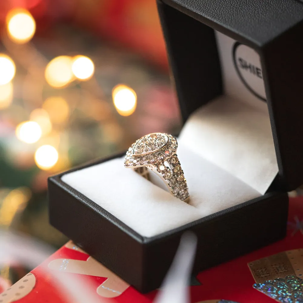 9ct Yellow Gold 2 Carat Diamond Ring with Brilliant Cut Diamonds