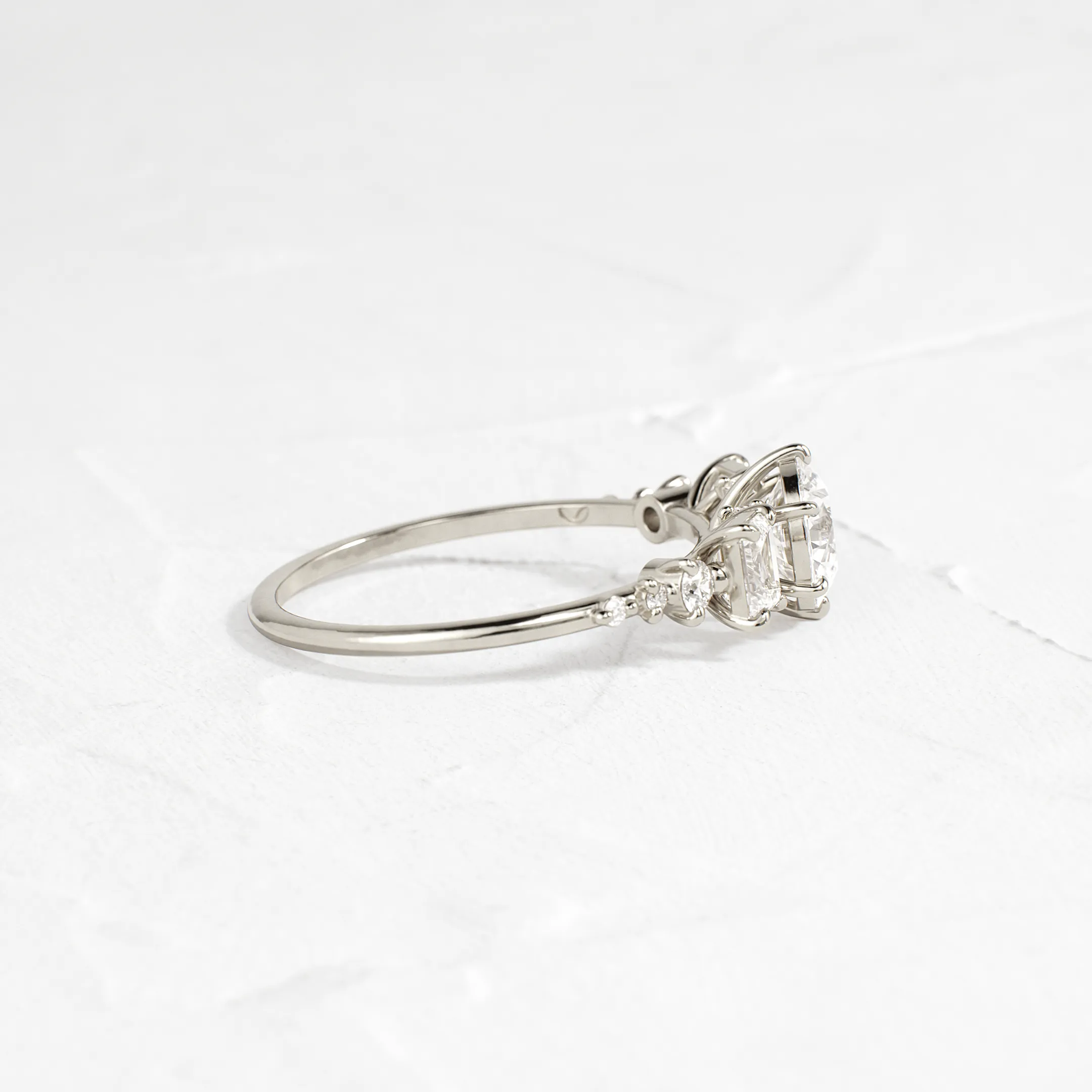 Archways Ring, Round Cut
