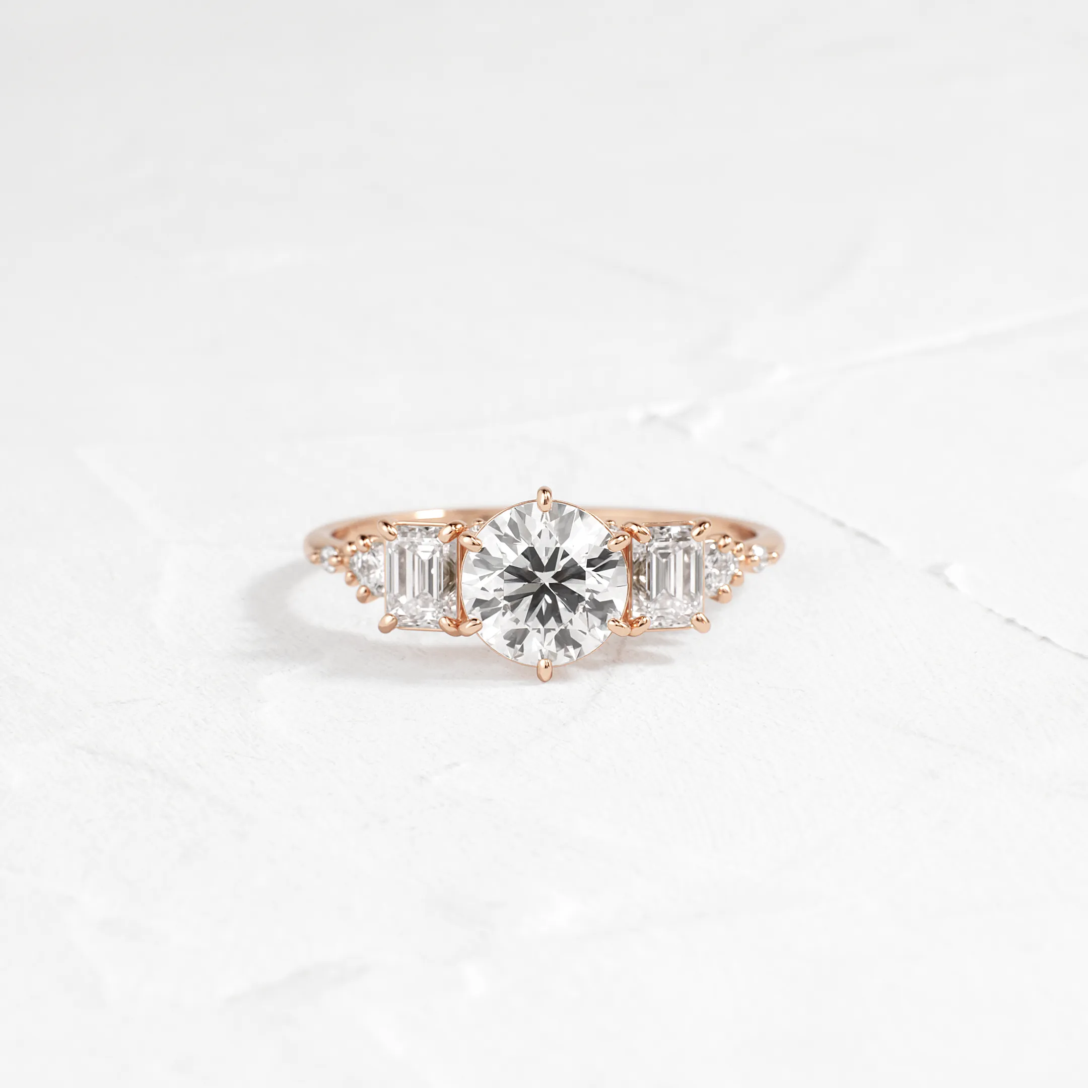 Archways Ring, Round Cut