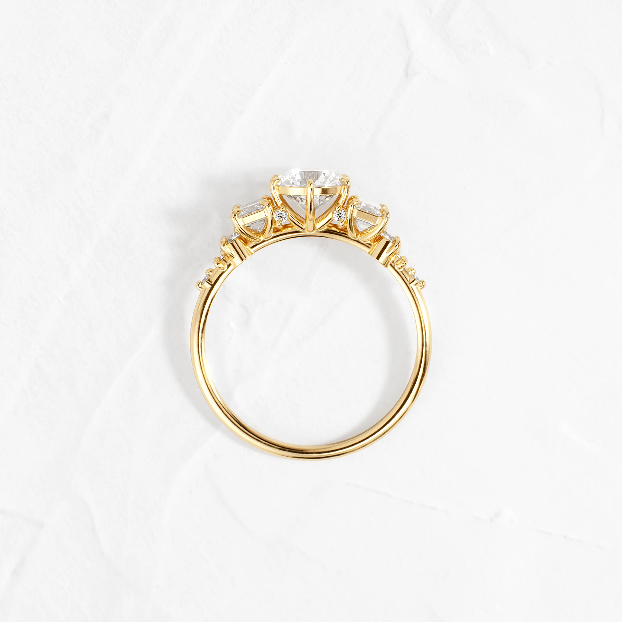 Archways Ring, Round Cut
