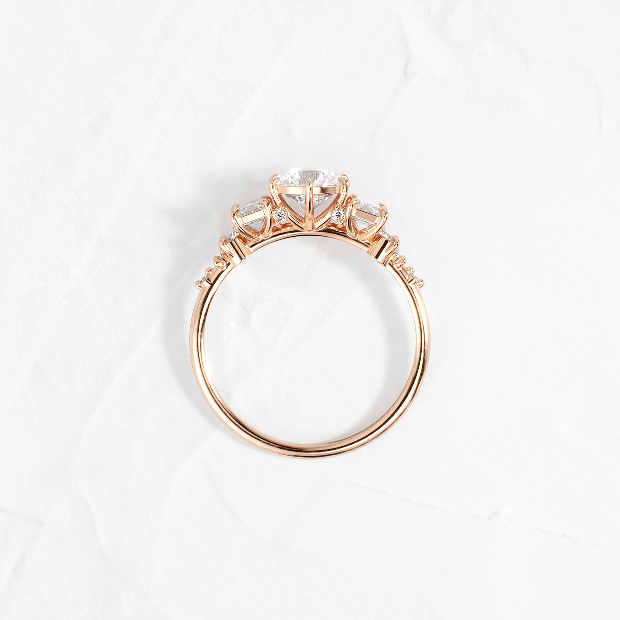 Archways Ring, Round Cut