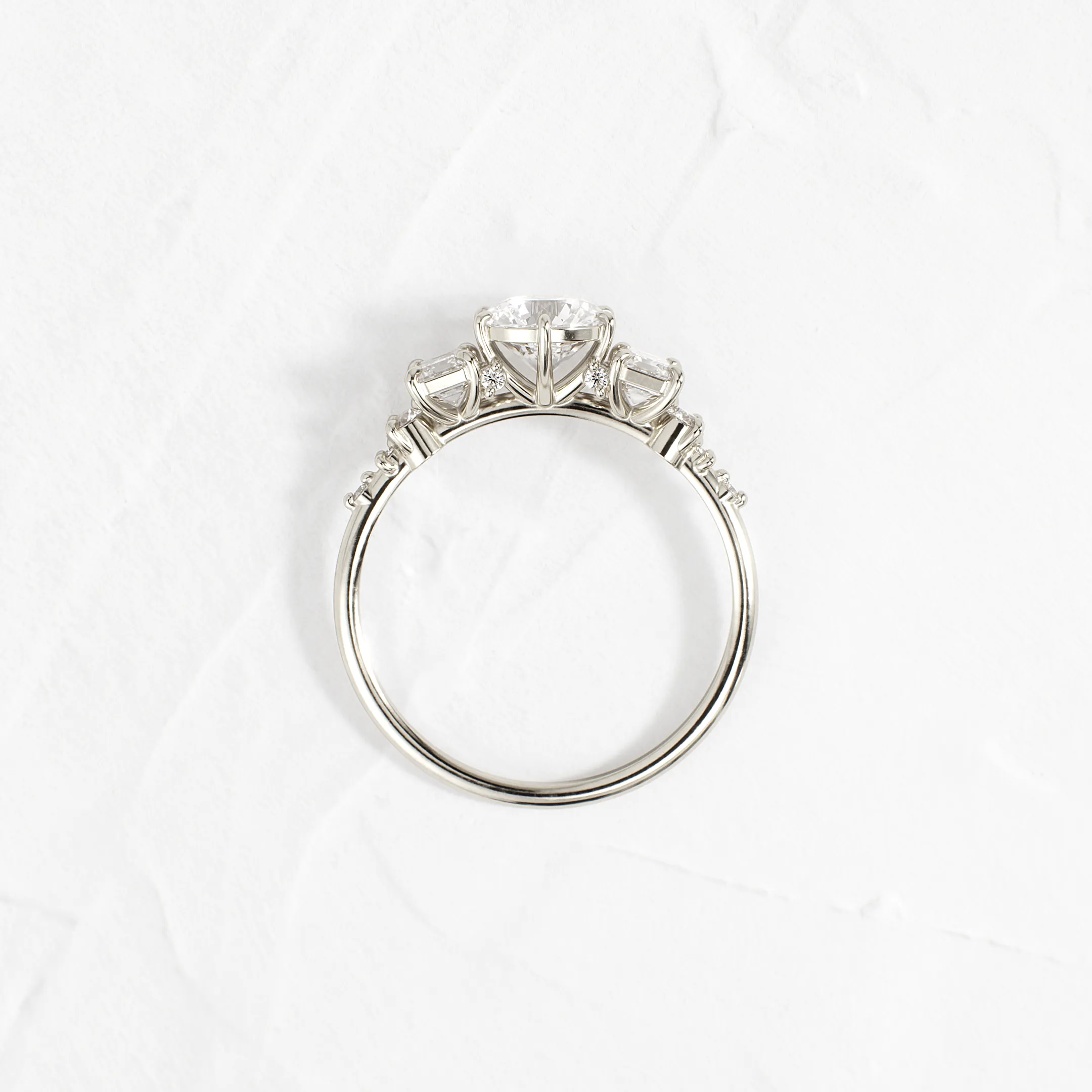 Archways Ring, Round Cut