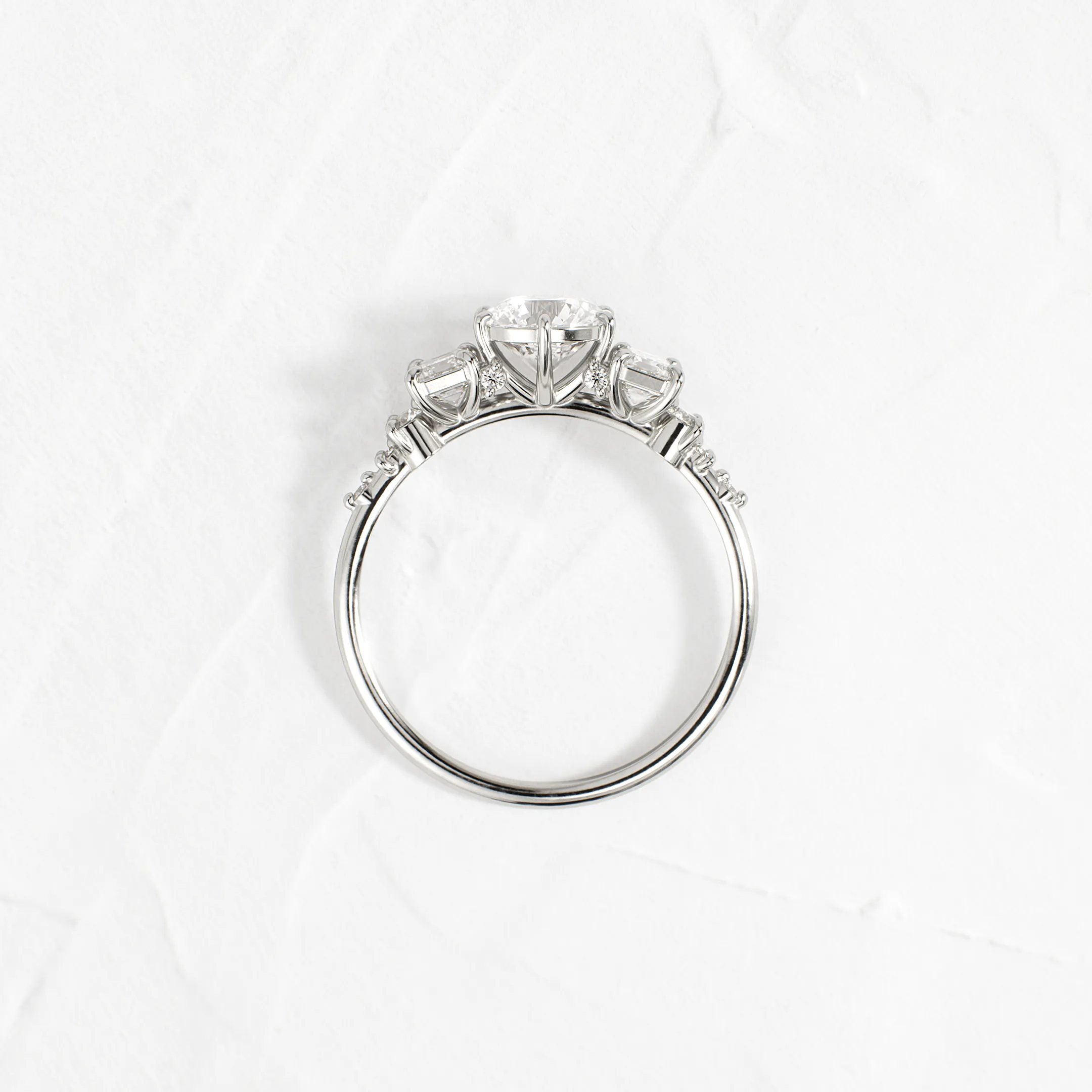 Archways Ring, Round Cut