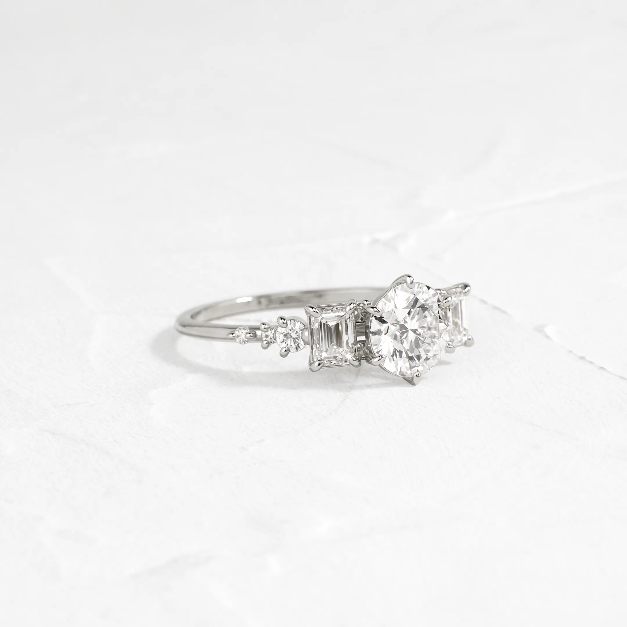 Archways Ring, Round Cut