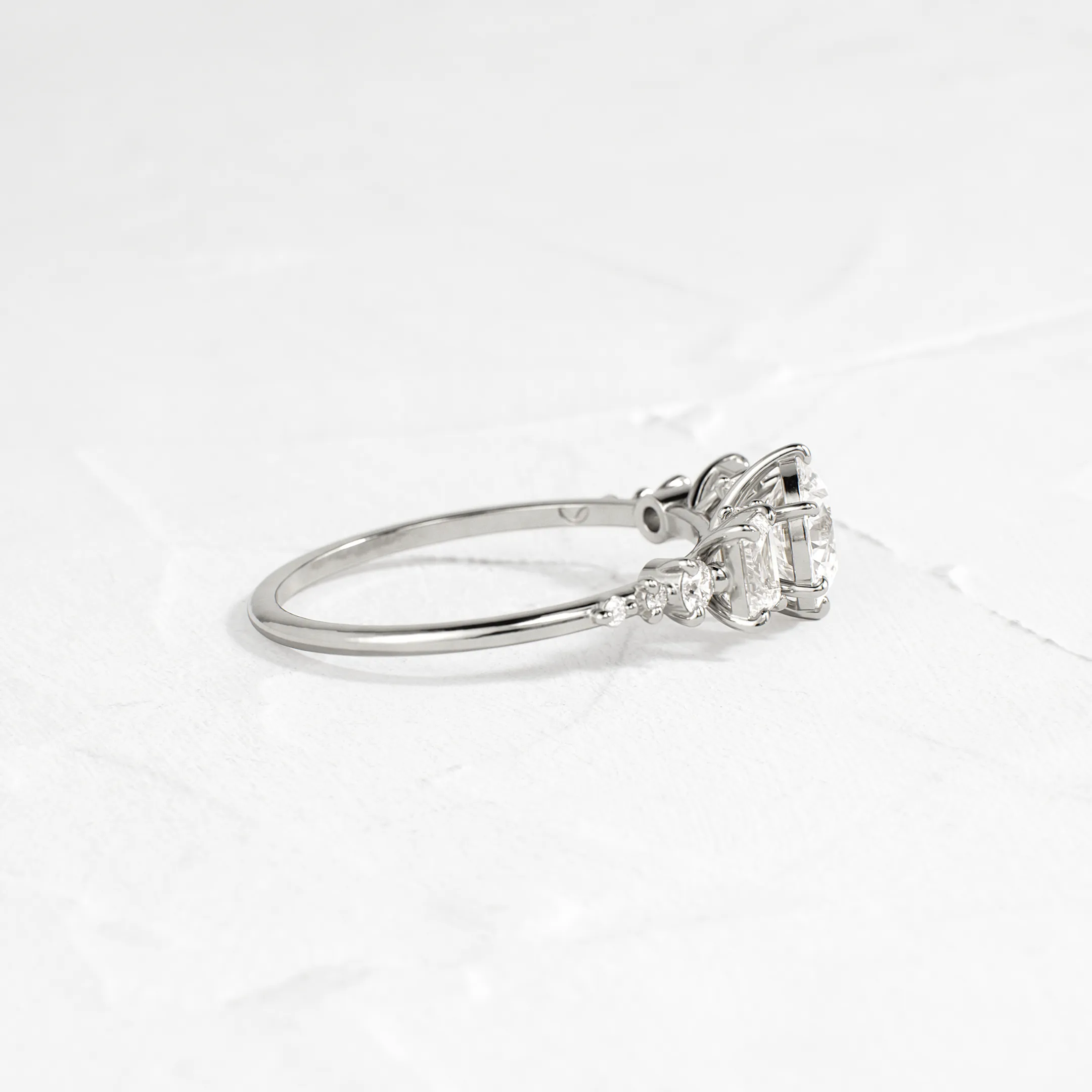 Archways Ring, Round Cut