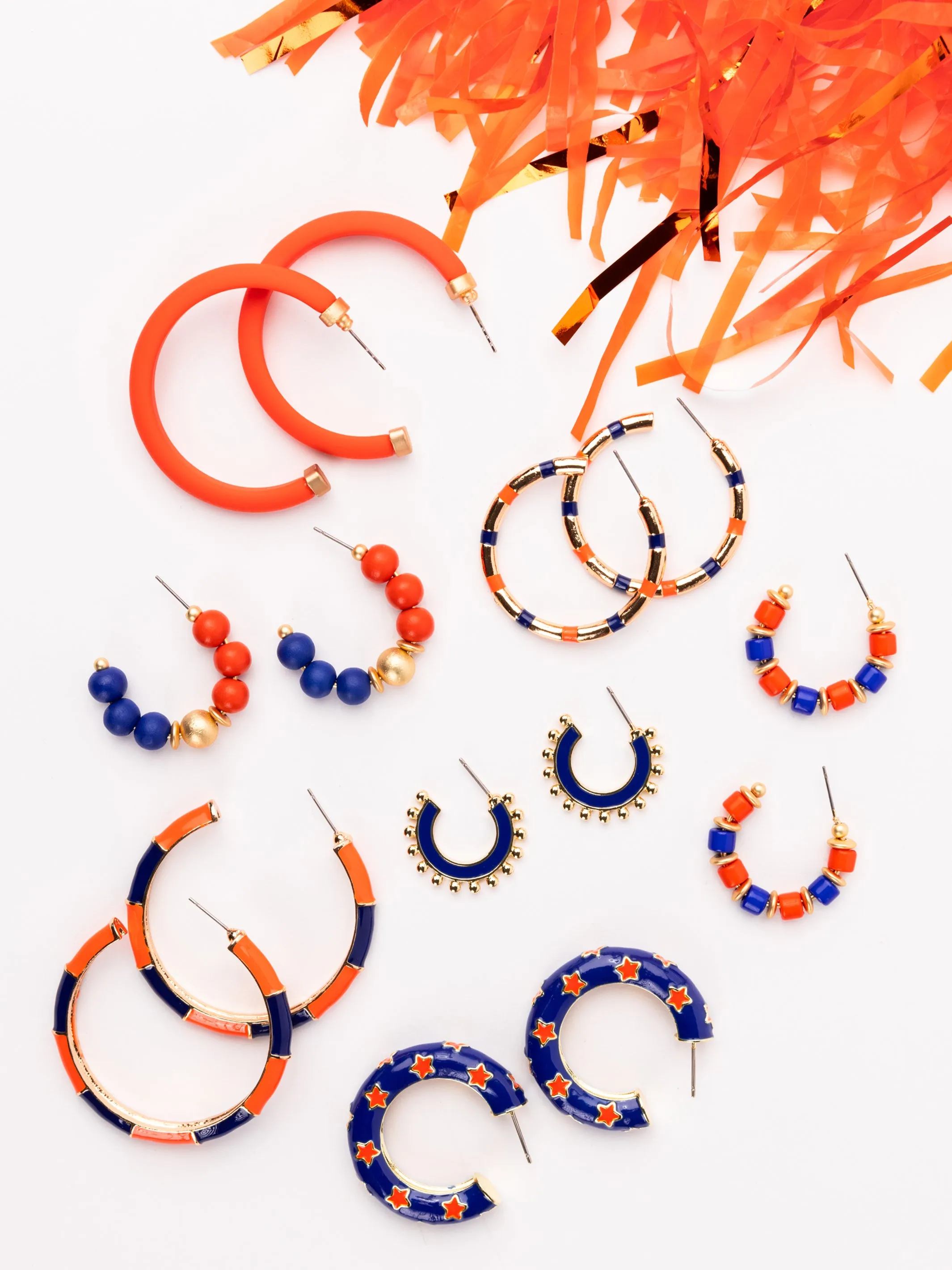 Astrid Earrings | Blue   Orange