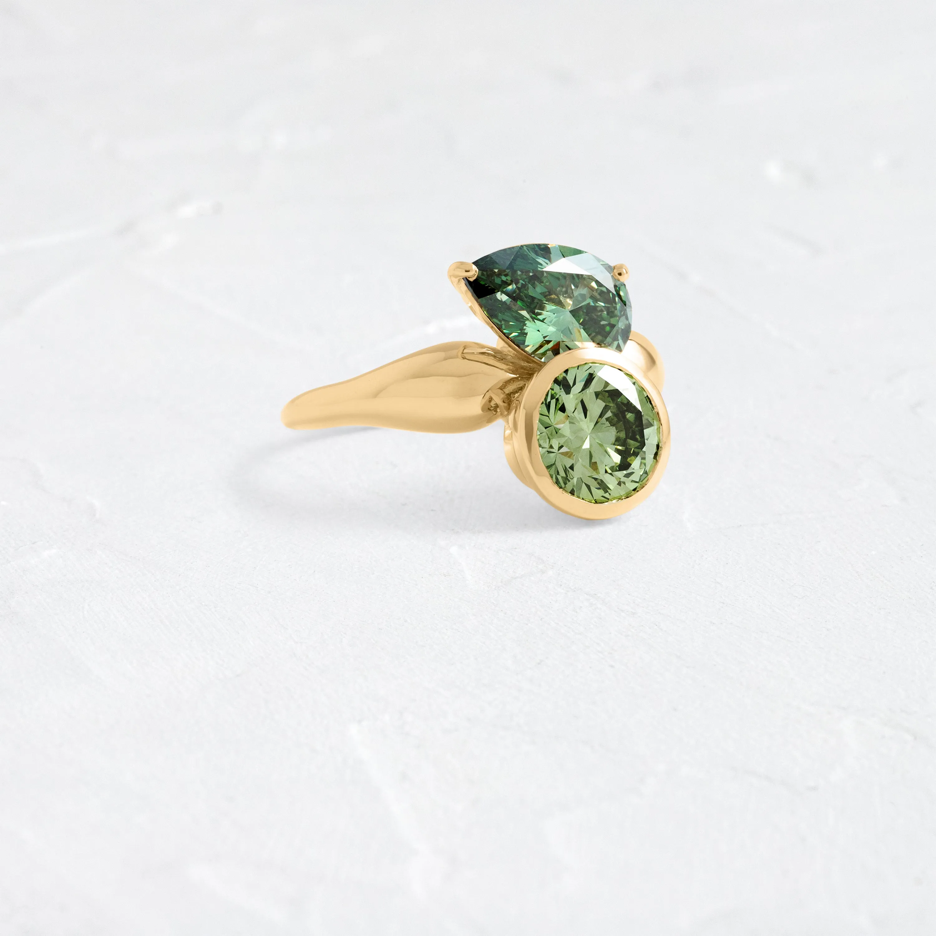 Augment Ring with Lab-Grown Pear Diamond