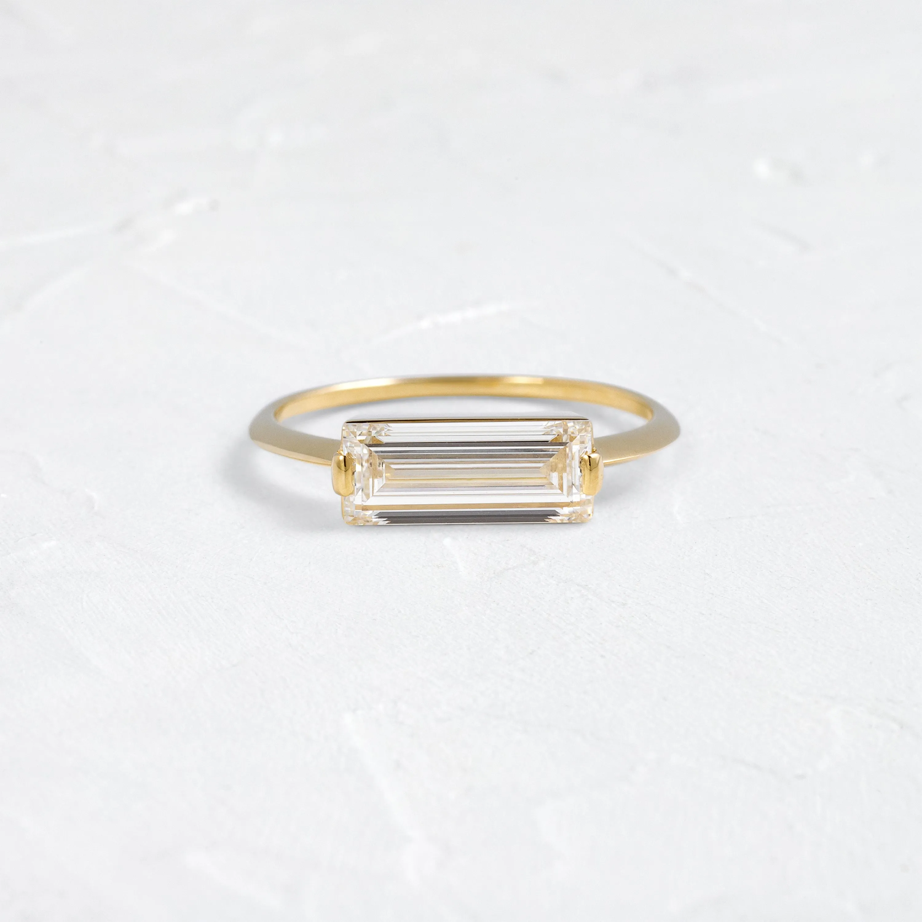 Balladeer Ring, 1.76ct. Lab-Grown Baguette Cut - OOS