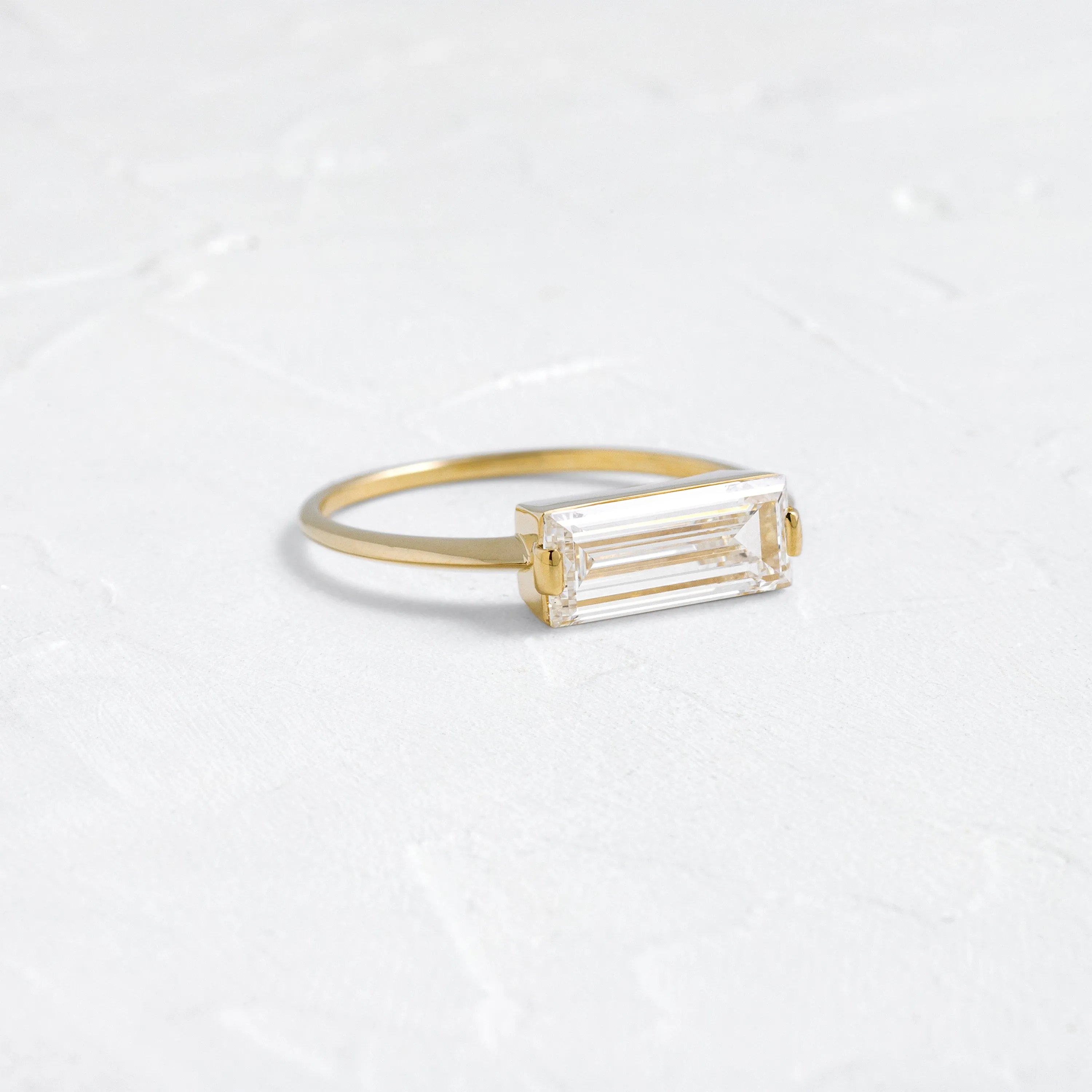Balladeer Ring, 1.76ct. Lab-Grown Baguette Cut - OOS