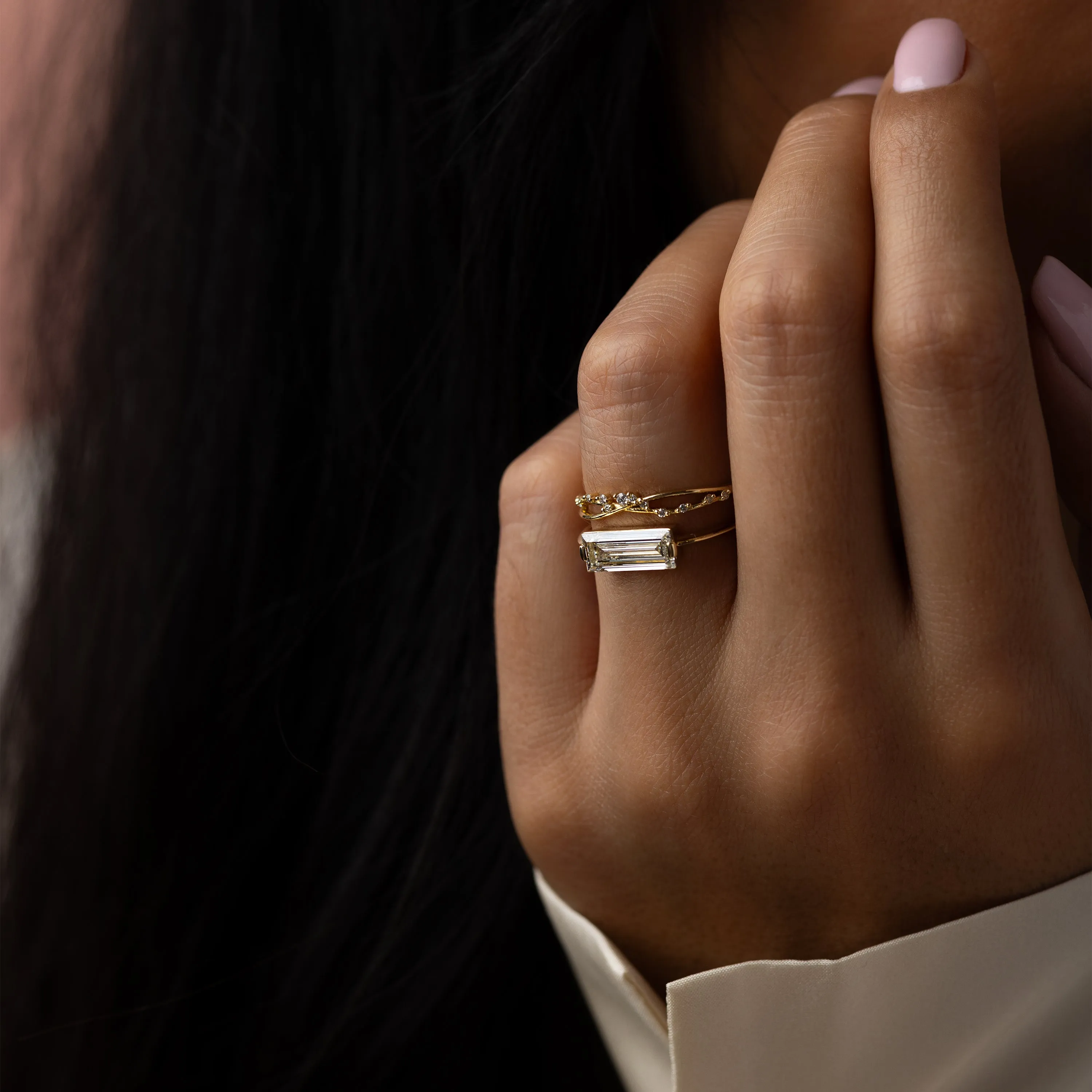 Balladeer Ring, 1.76ct. Lab-Grown Baguette Cut - OOS
